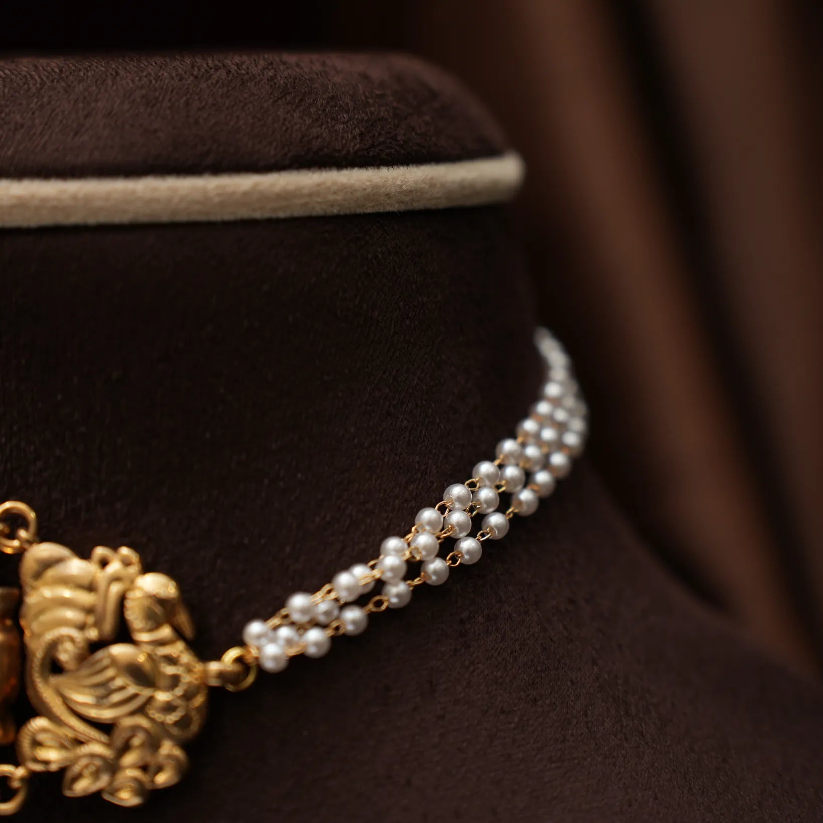 Sunantha Pearl Polki Choker - Mia
