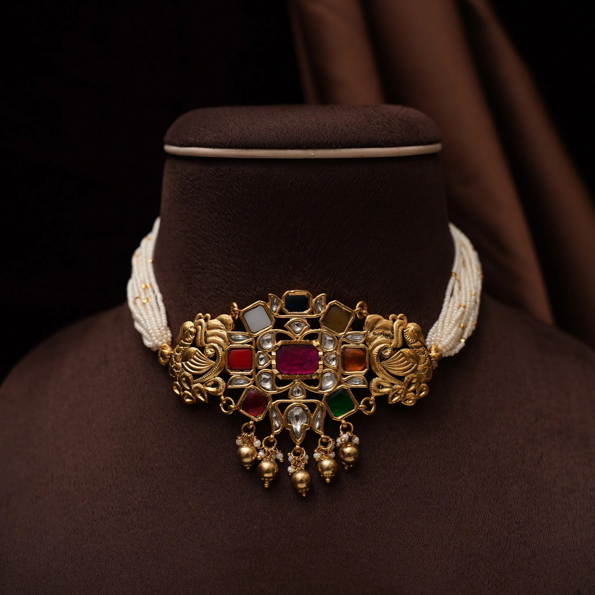 Sunantha Pearl Polki Choker