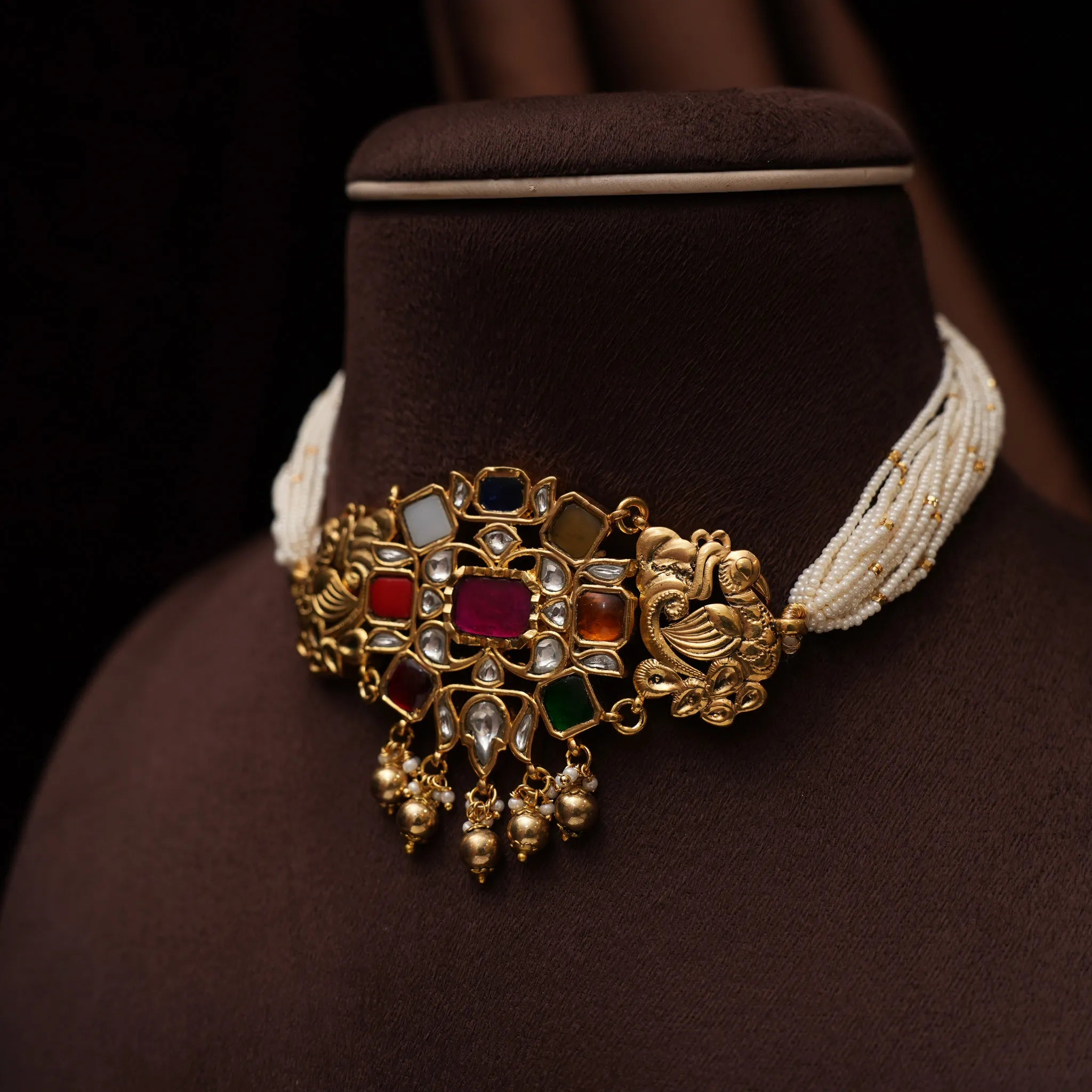 Sunantha Pearl Polki Choker