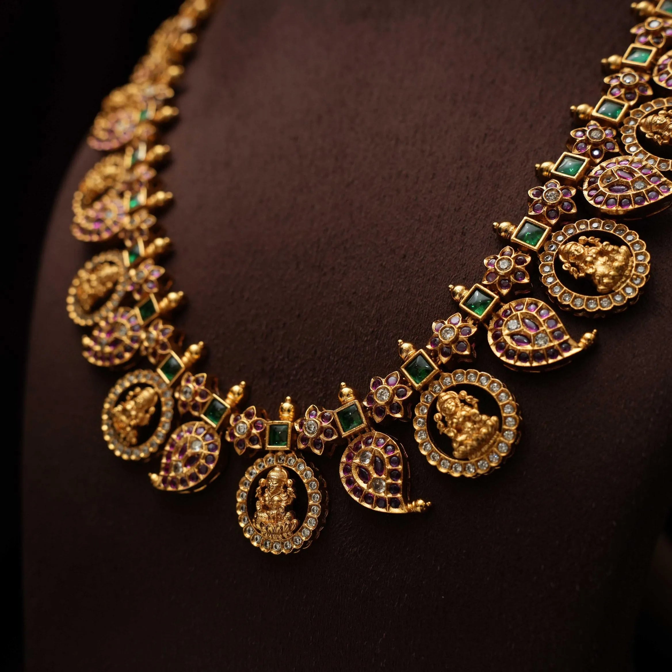 Supriya Antique Necklace - Green
