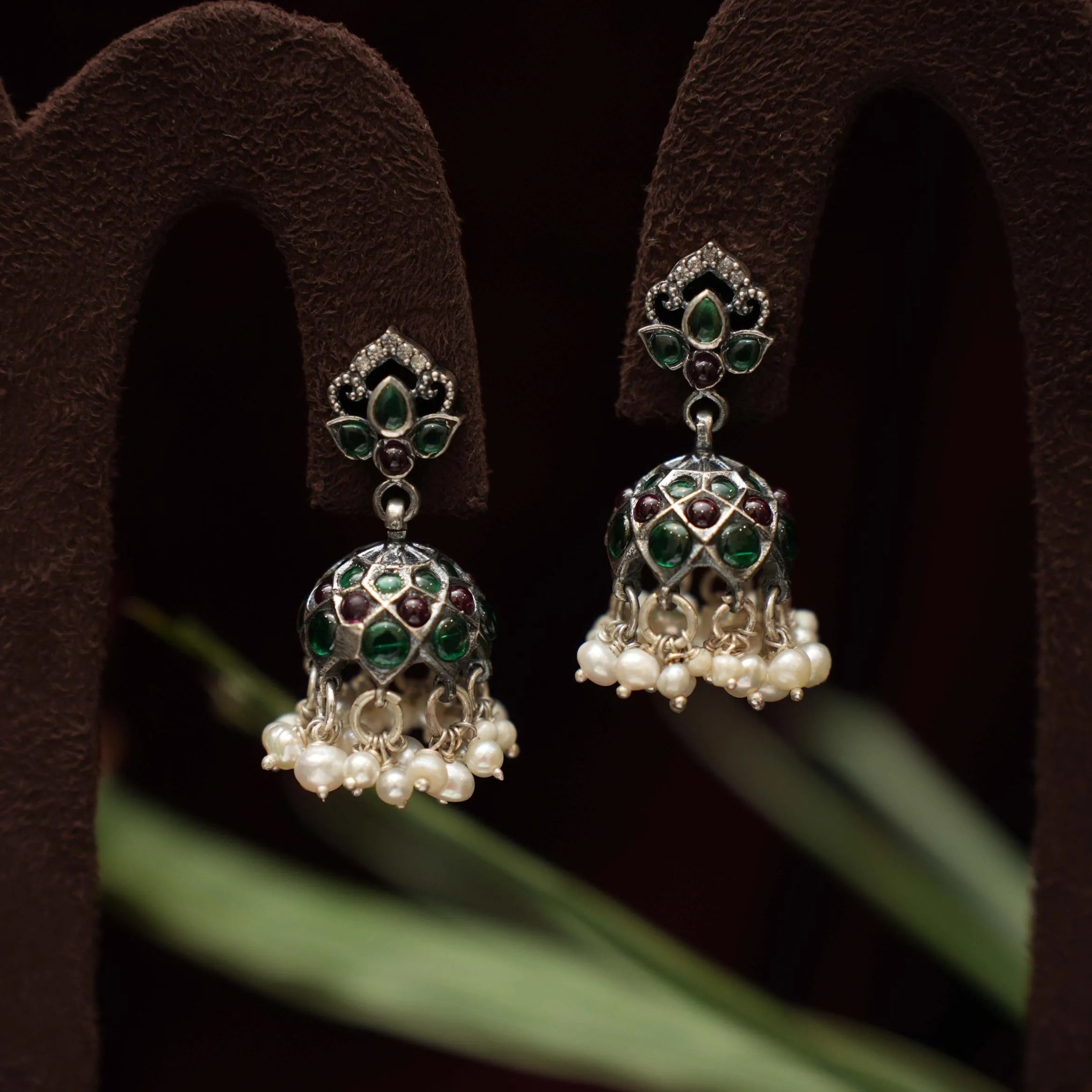 Surabi Silver Jhumka Earrings - Rimli Boutique