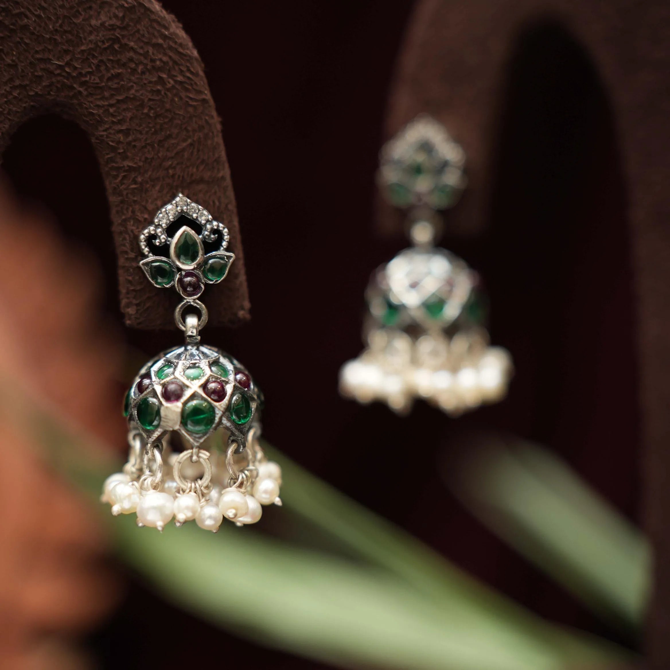 Surabi Silver Jhumka Earrings - Rimli Boutique