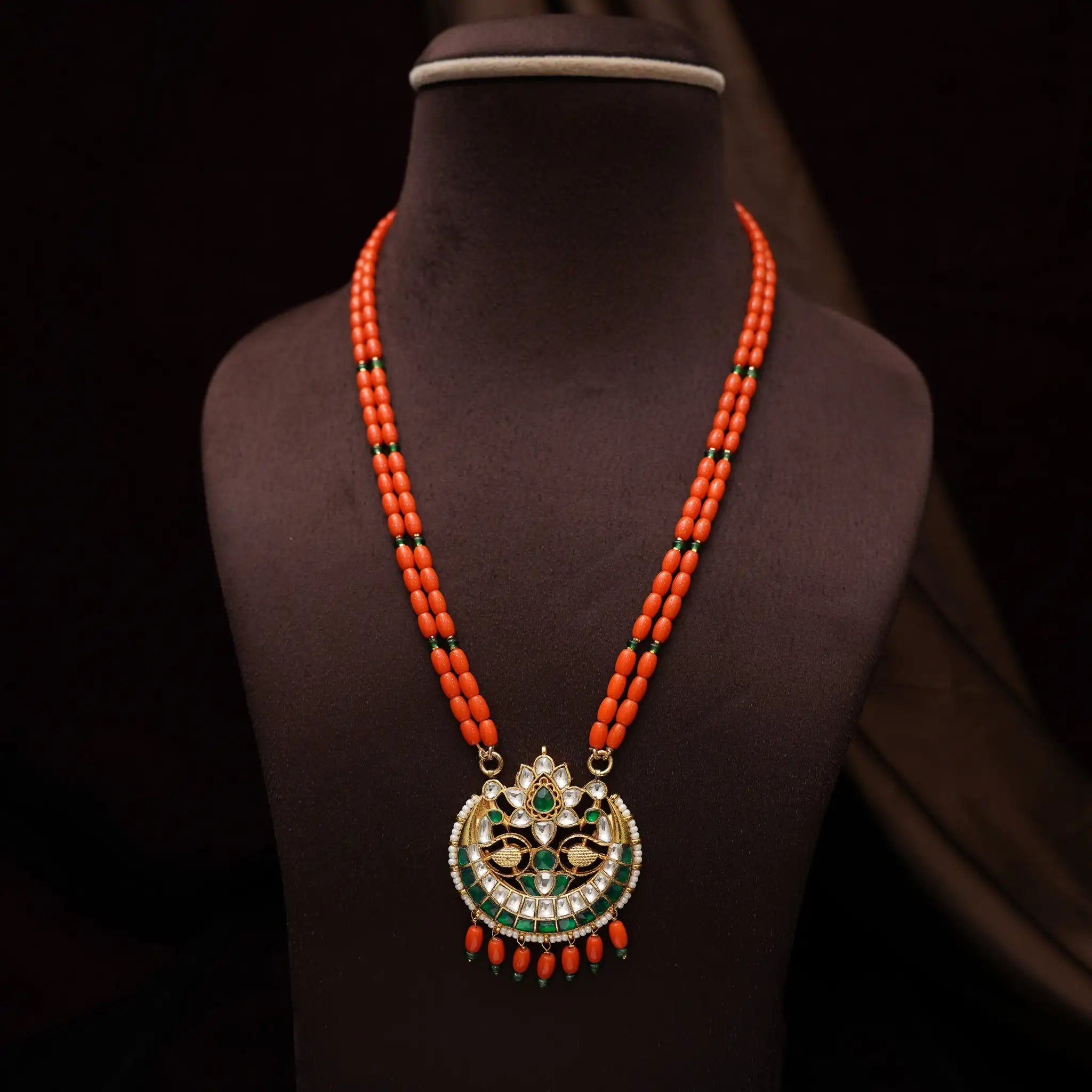 Surina Beaded Coral Necklace