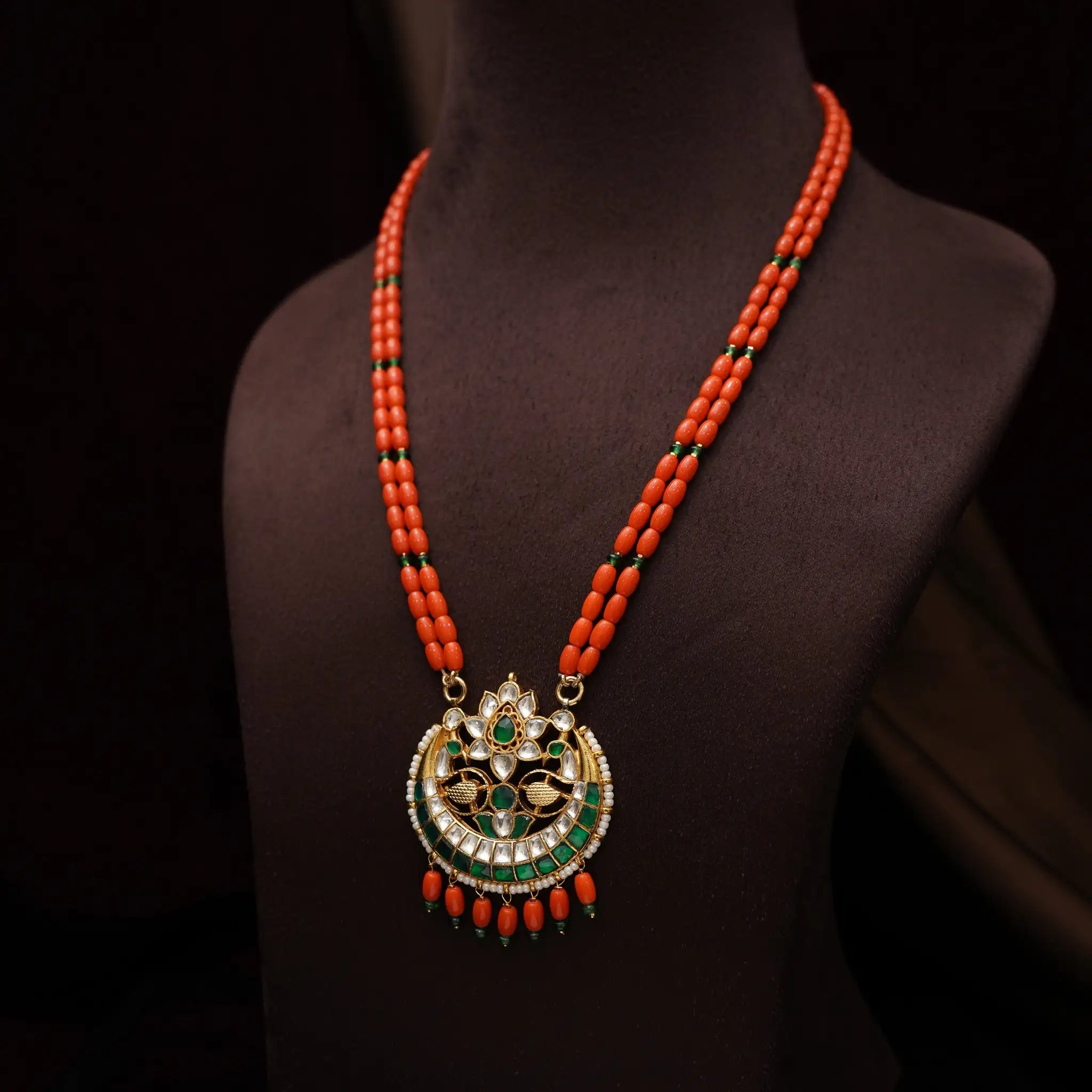 Surina Beaded Coral Necklace