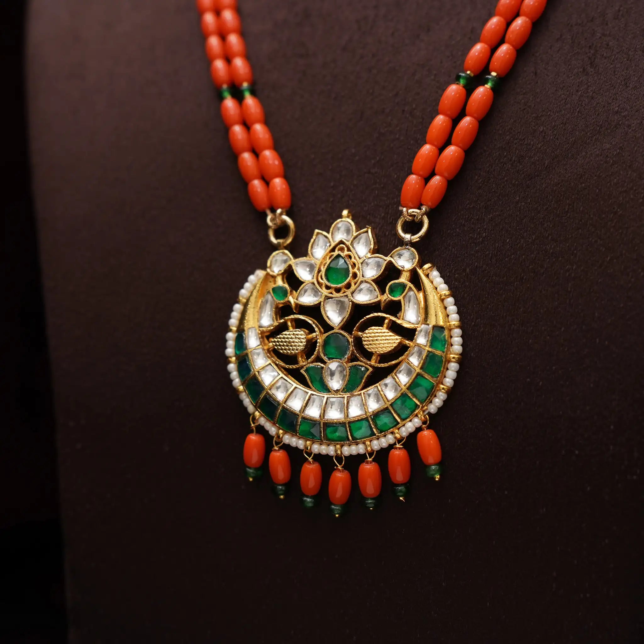 Surina Beaded Coral Necklace