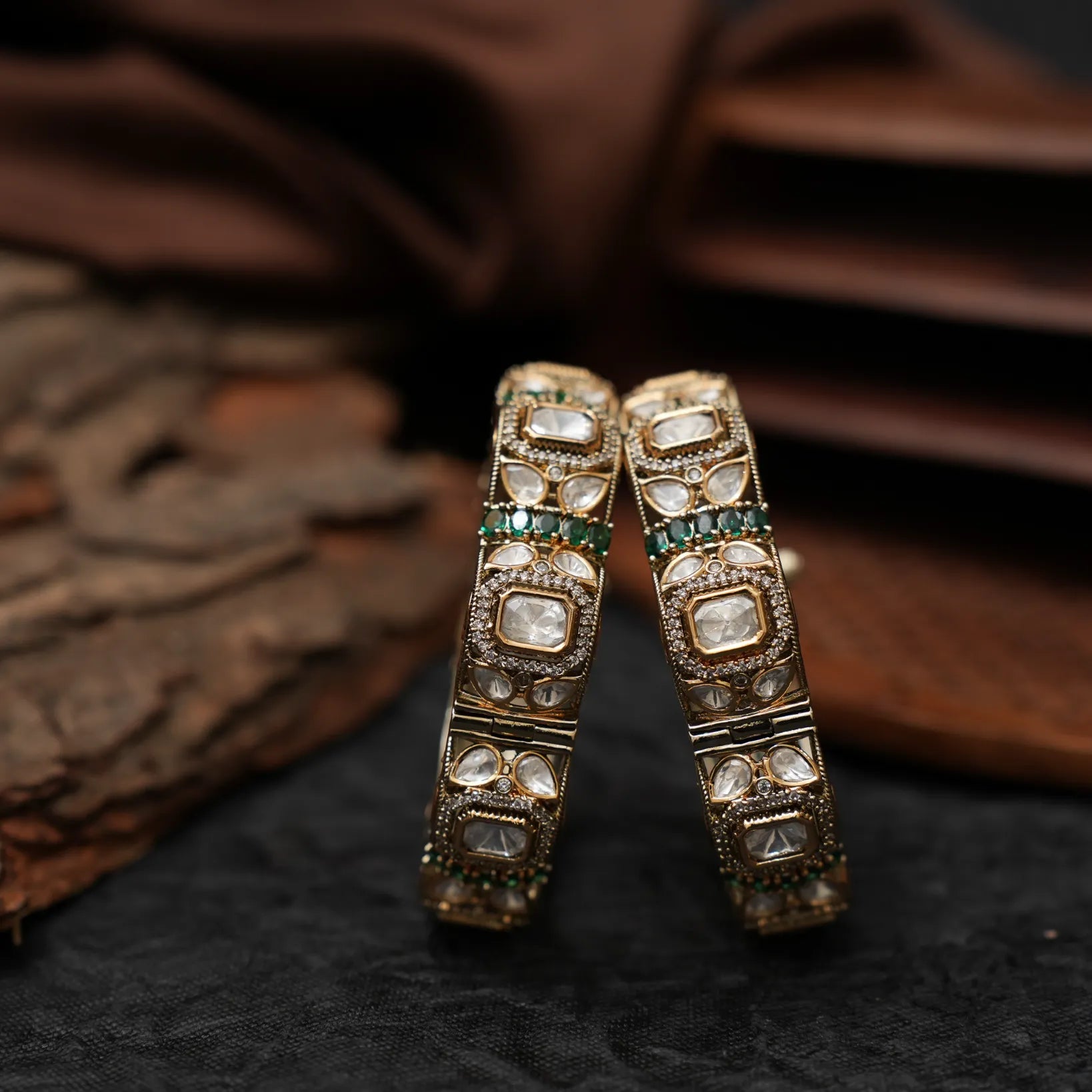 Talikha Victorian Bangles - Green