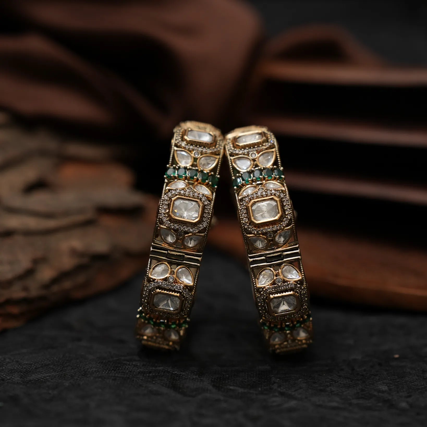 Talikha Victorian Bangles - Green