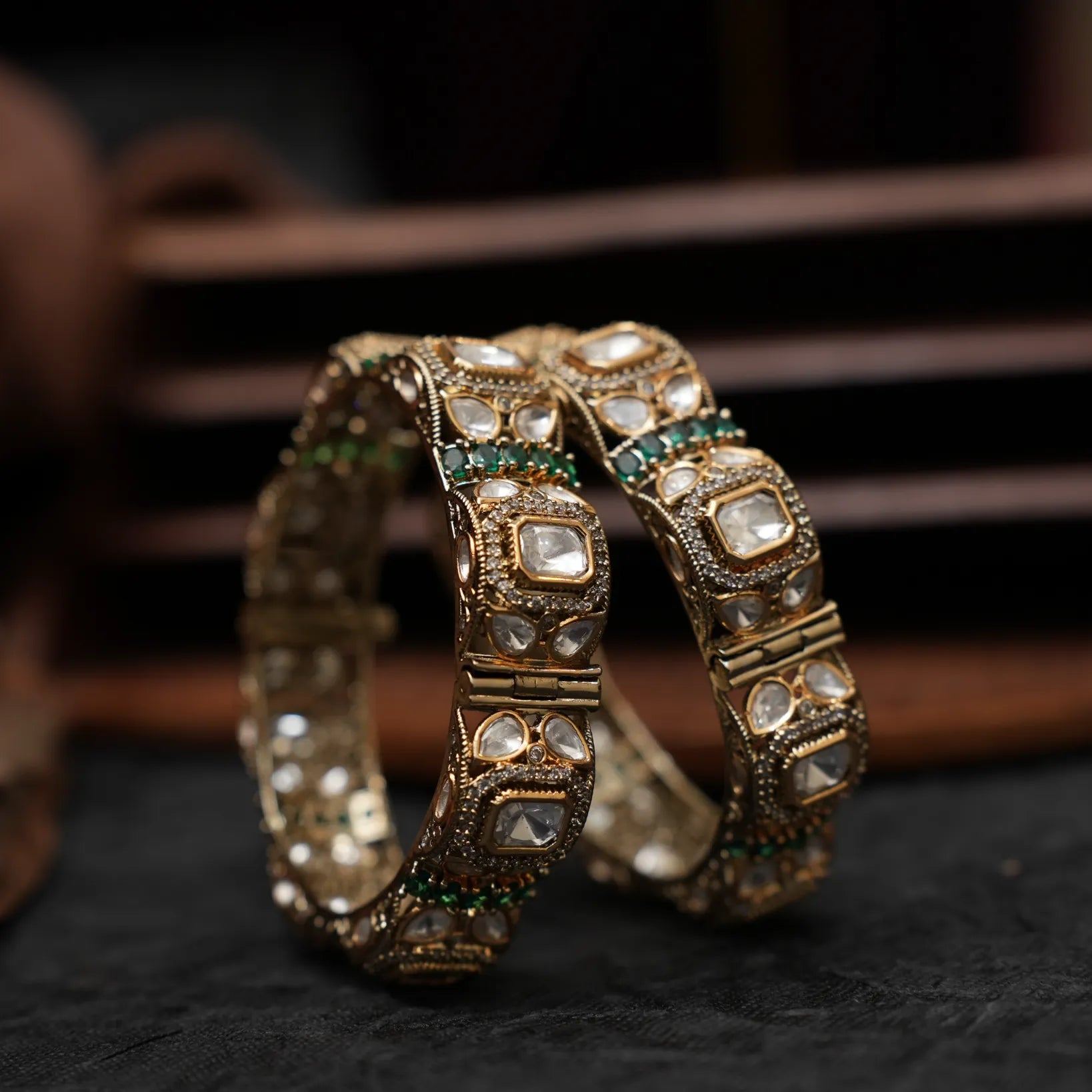Talikha Victorian Bangles - Green