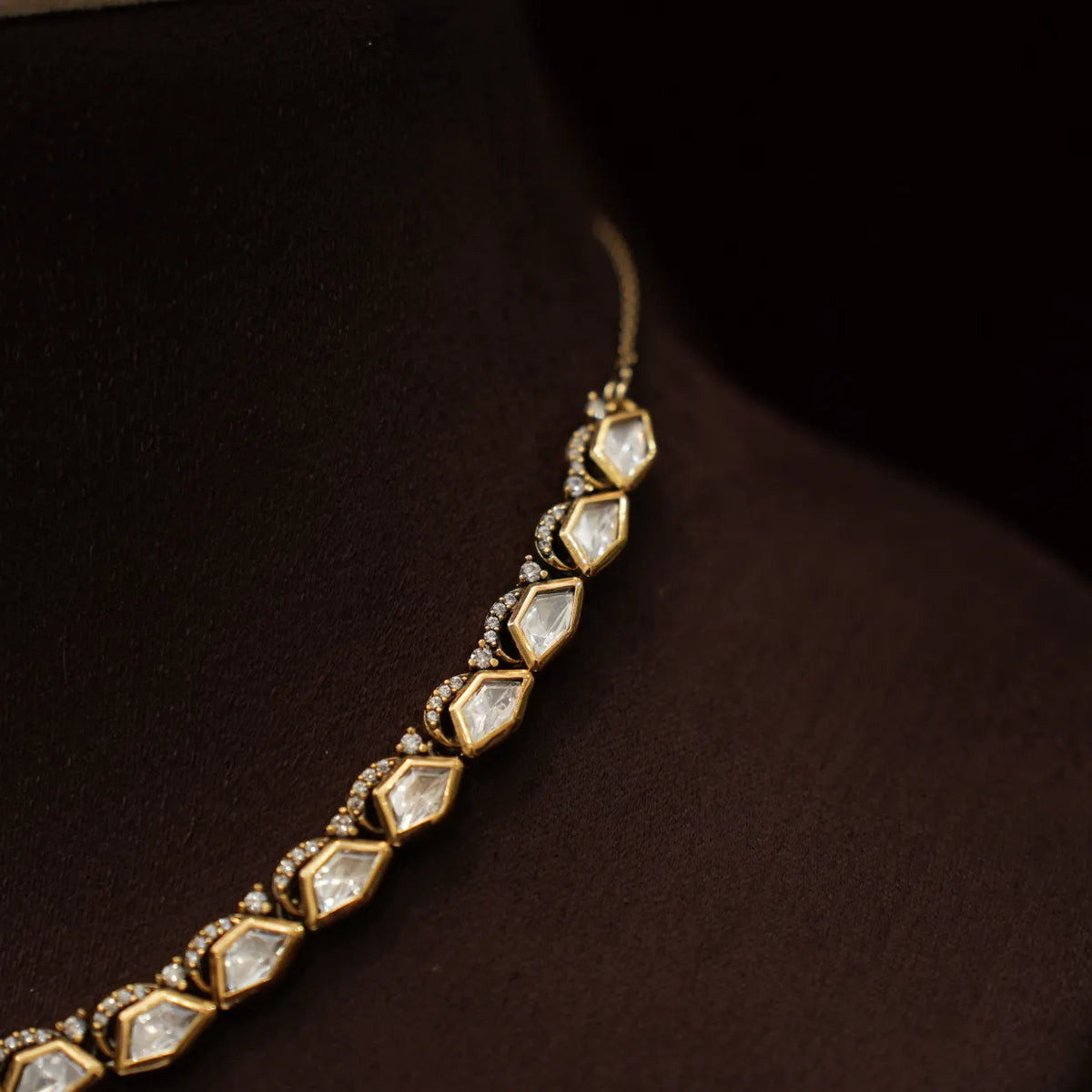 Tamia Victorian Kundan Necklace - Ruby