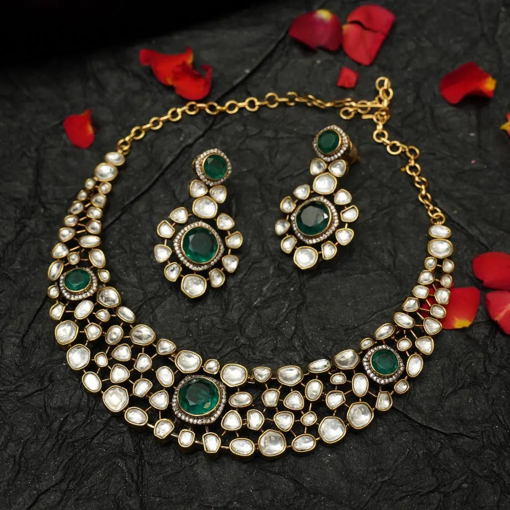 Tamsin Victorian Necklace - Green