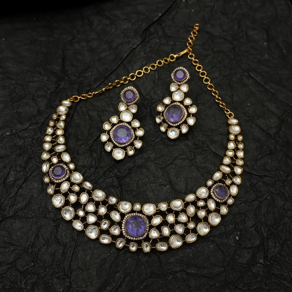Tamsin Victorian Necklace - Lilac