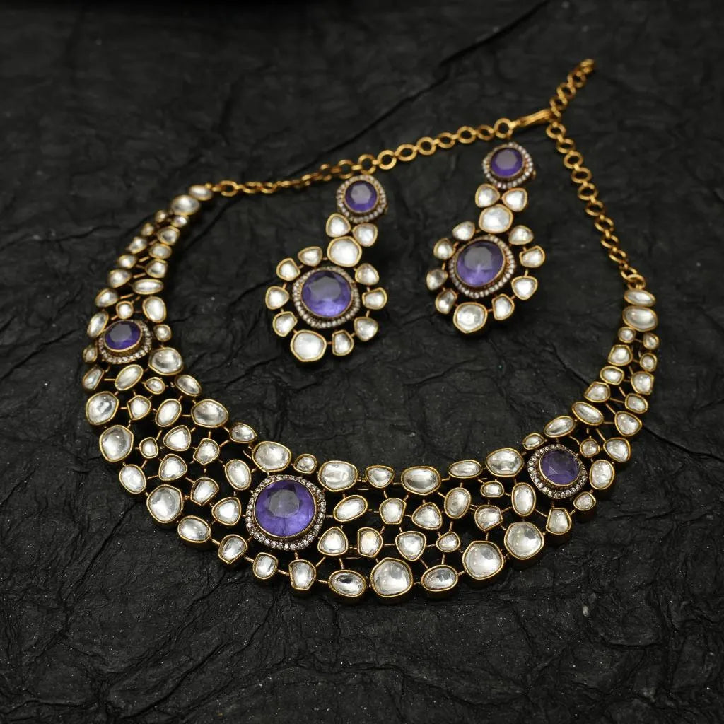 Tamsin Victorian Necklace - Lilac