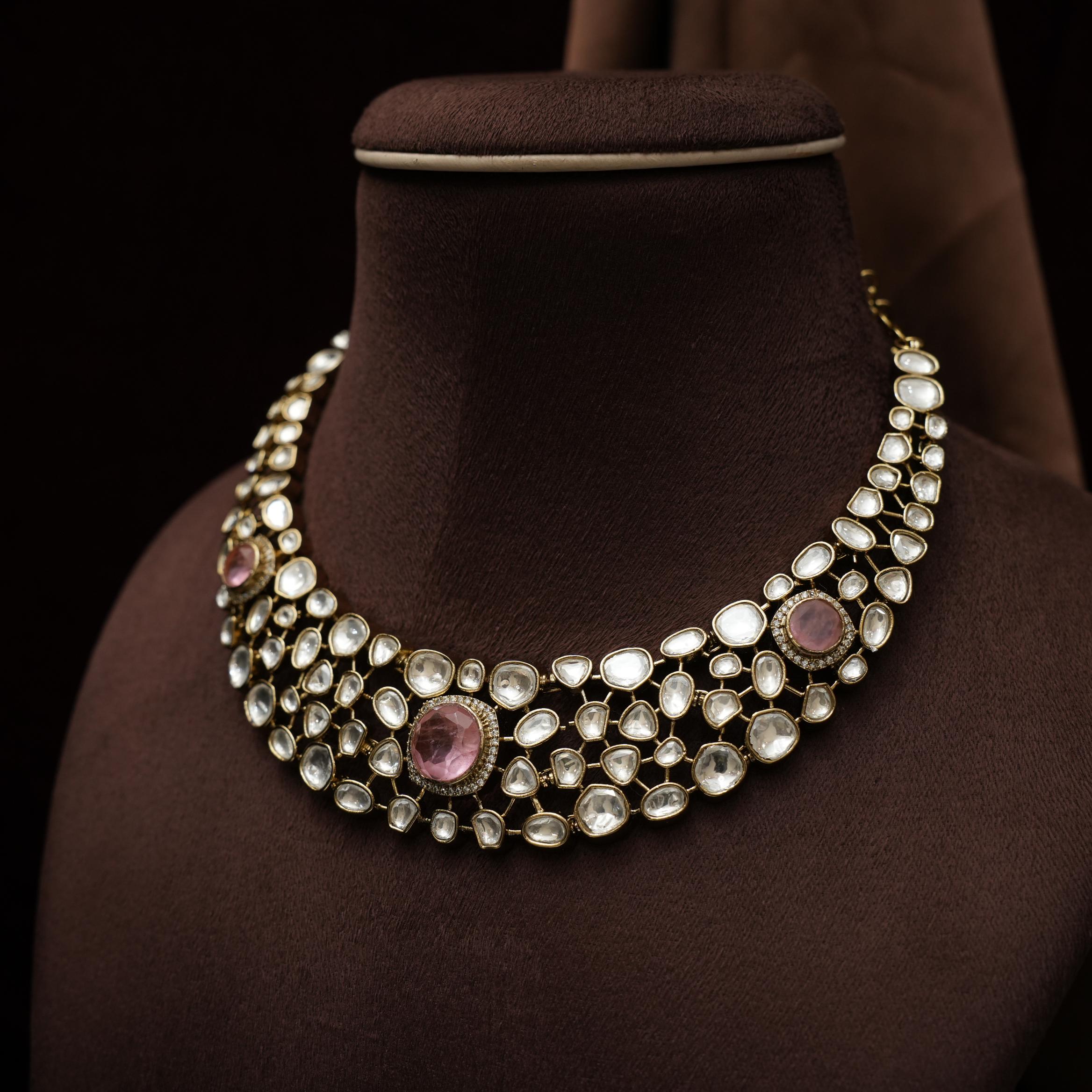 Tamsin Victorian Necklace - Pastel Pink