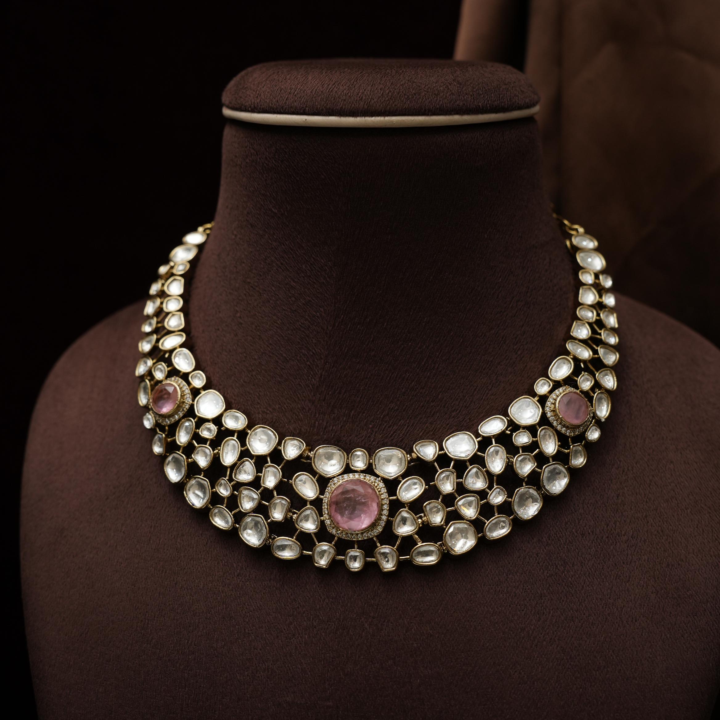 Tamsin Victorian Necklace - Pastel Pink