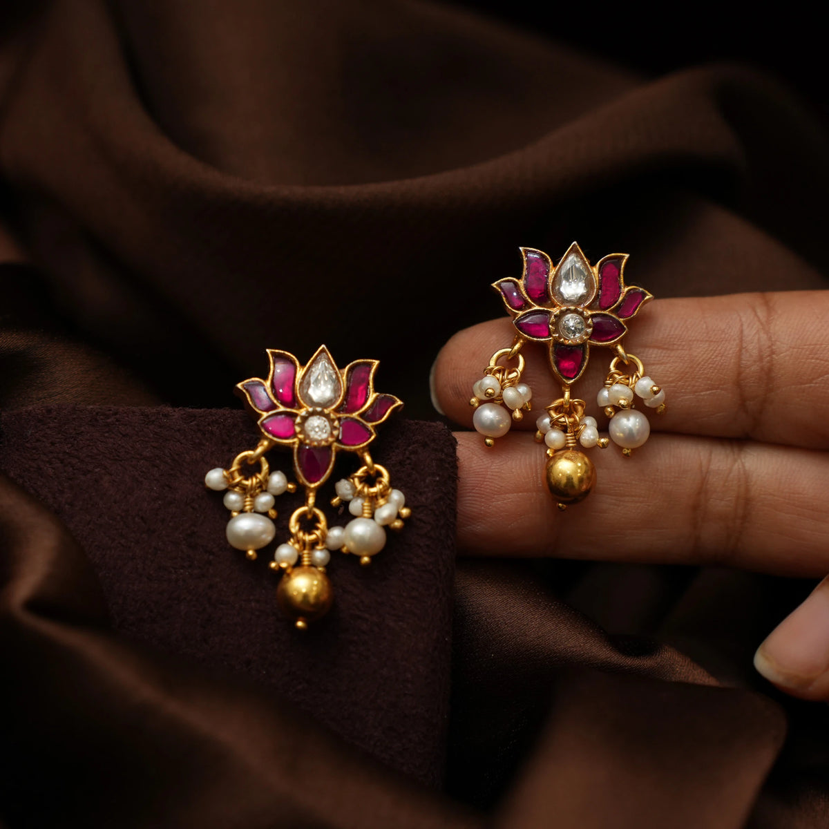 Tanishka Silver Earrings