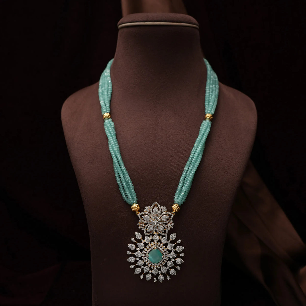 Tanusha Beaded Necklace - Sky Blue