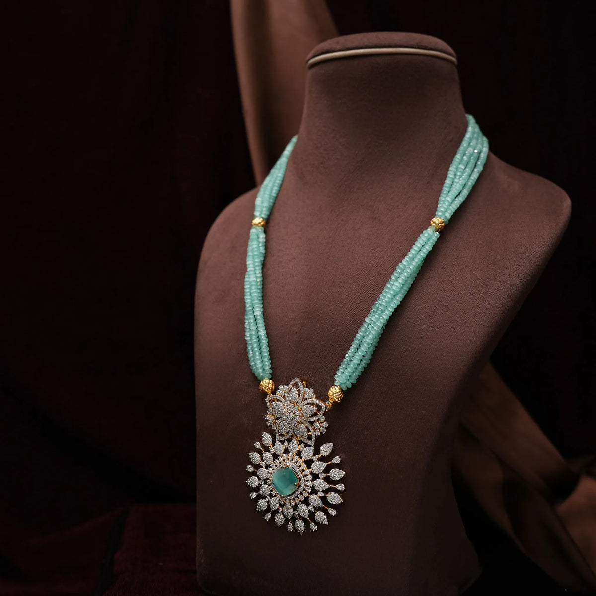 Tanusha Beaded Necklace - Sky Blue