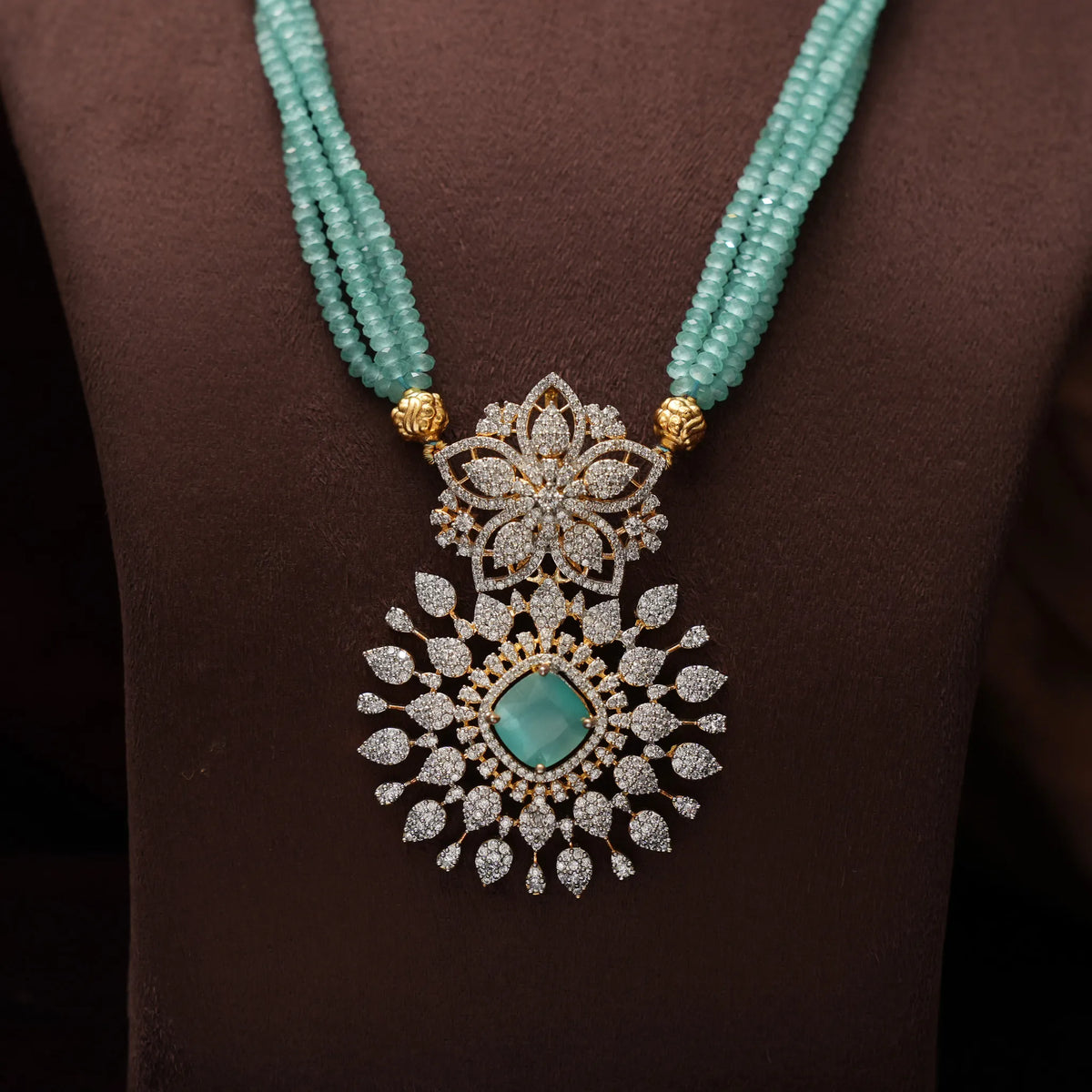 Tanusha Beaded Necklace - Sky Blue