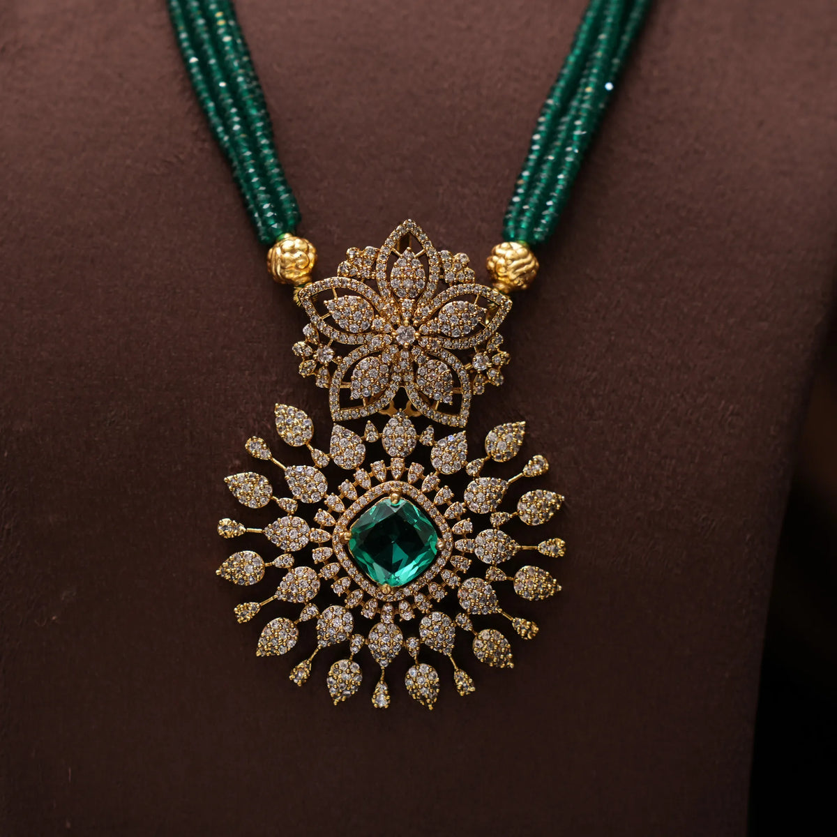 Tanusha Beaded Necklace - Bright Green