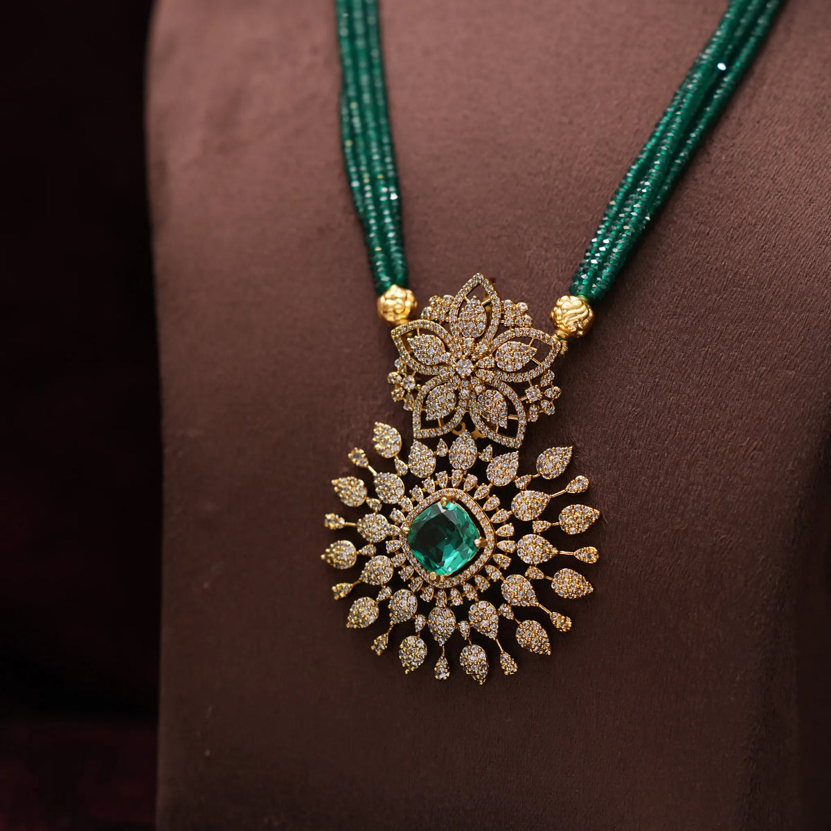 Tanusha Beaded Necklace - Bright Green
