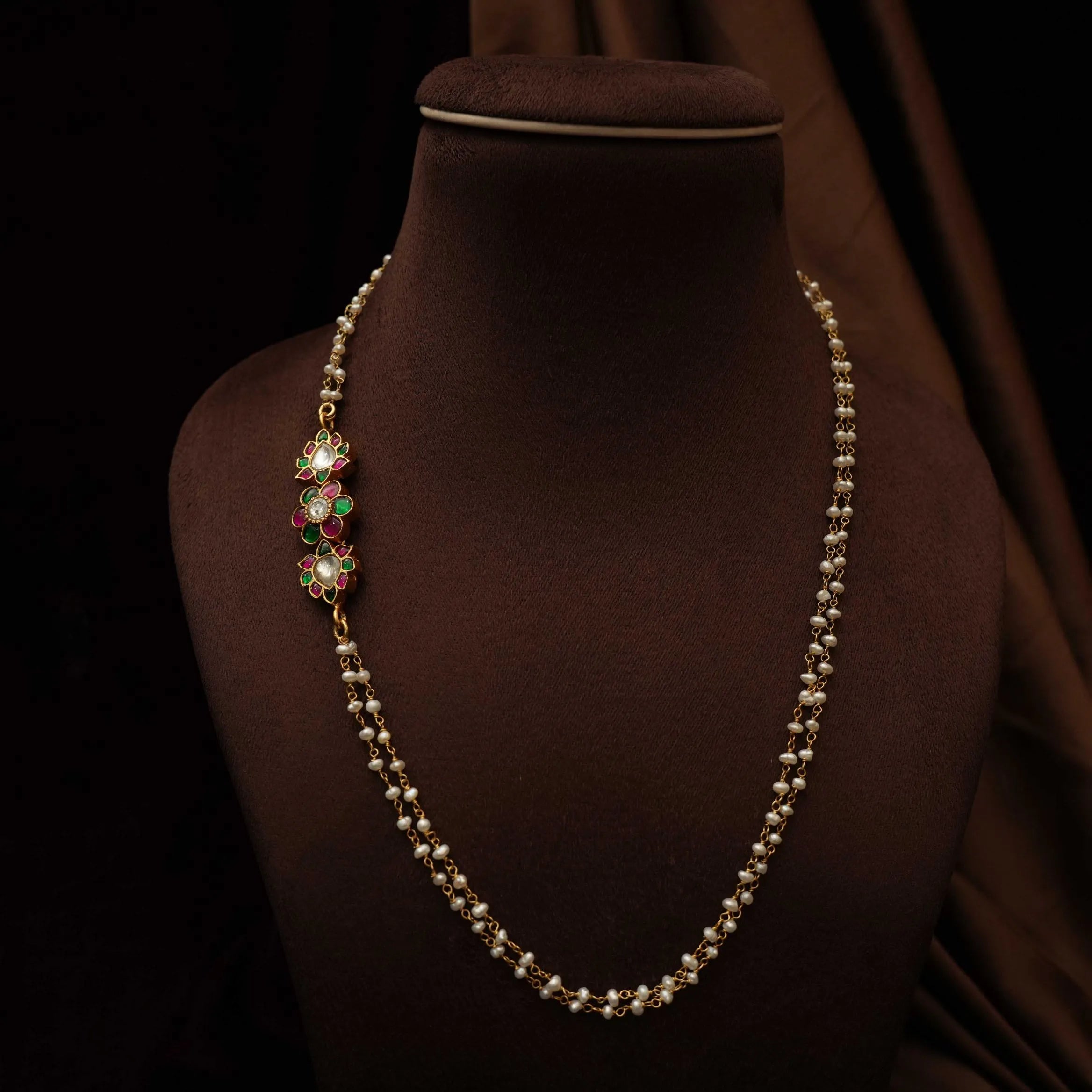 Tarini Silver Pearl Necklace