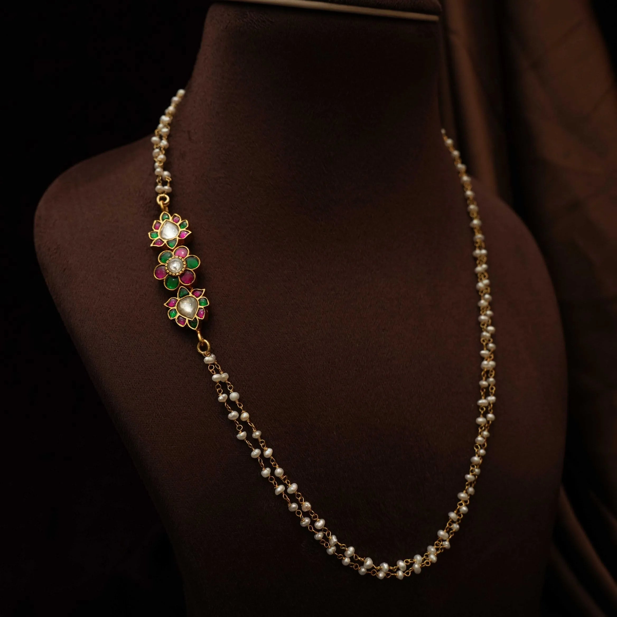 Tarini Silver Pearl Necklace