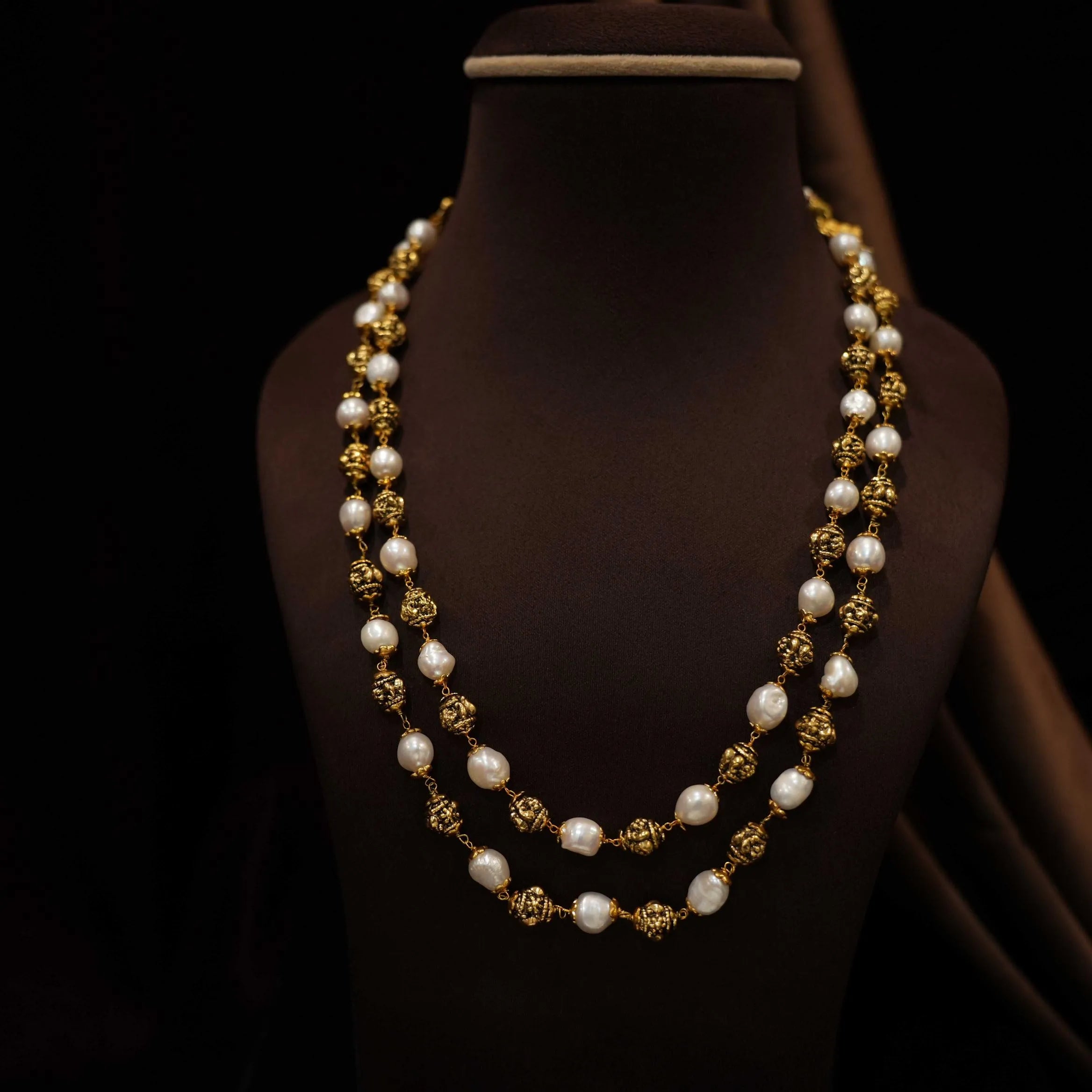 Tarush Beaded Necklace - Two Row