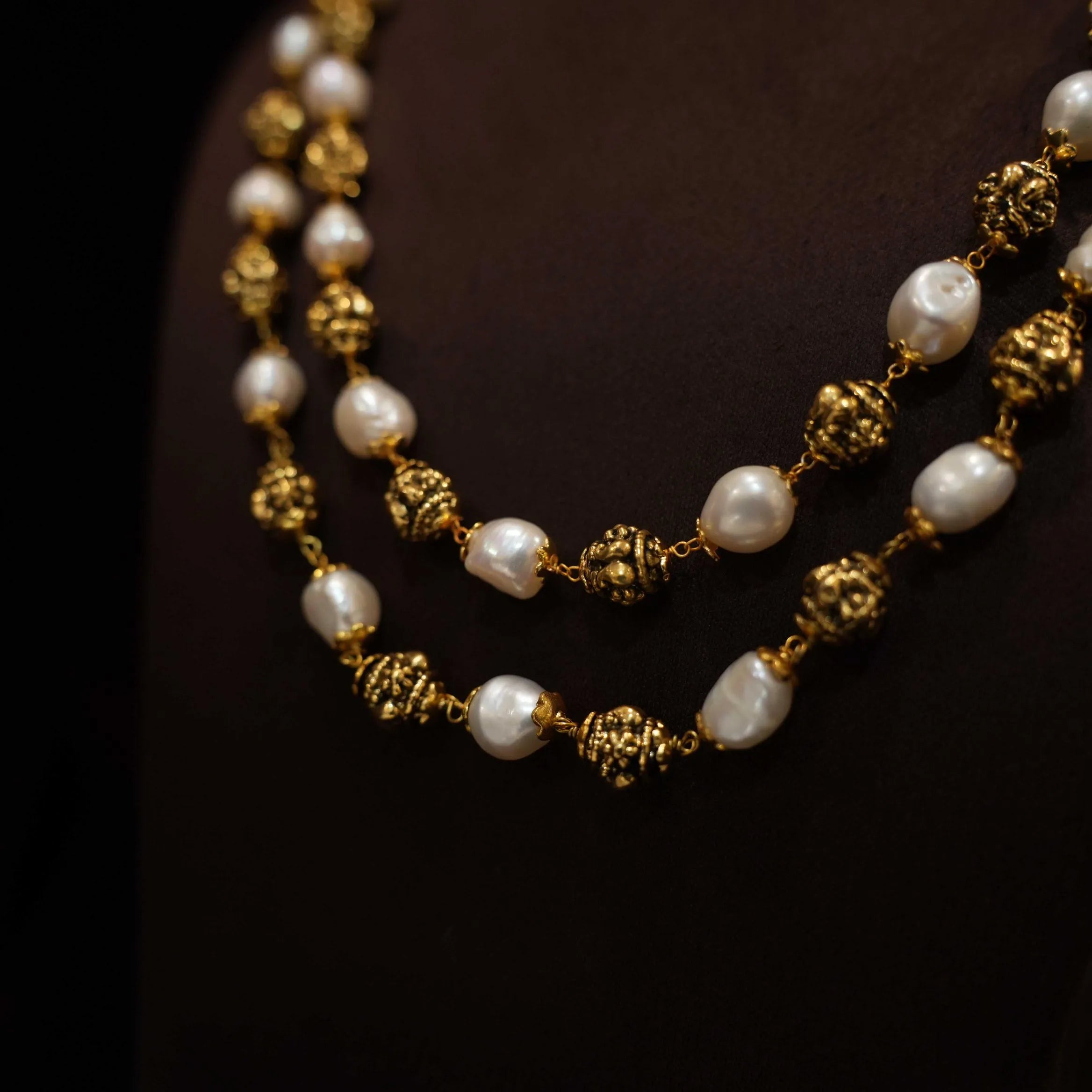 Tarush Beaded Necklace - Two Row