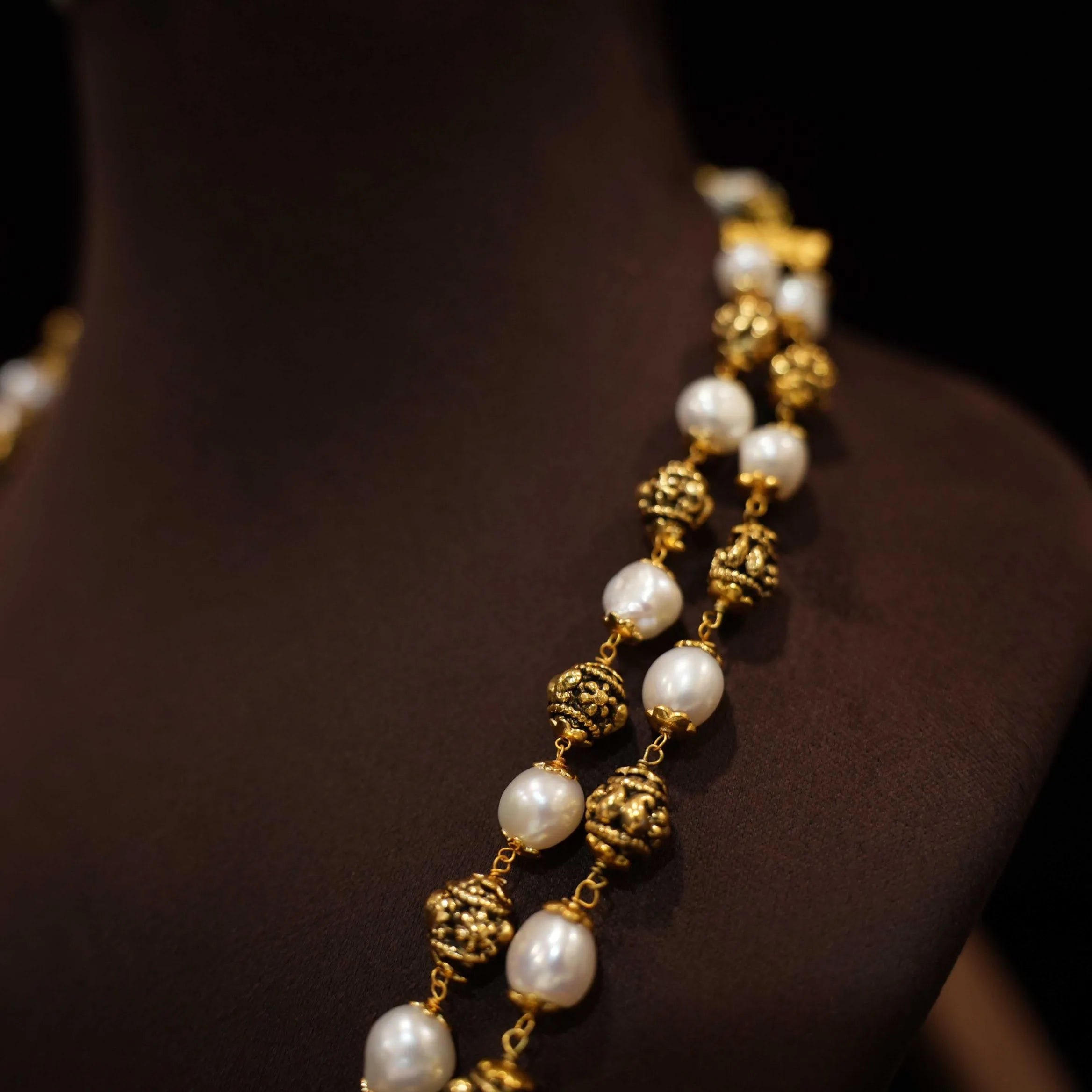 Tarush Beaded Necklace - Two Row