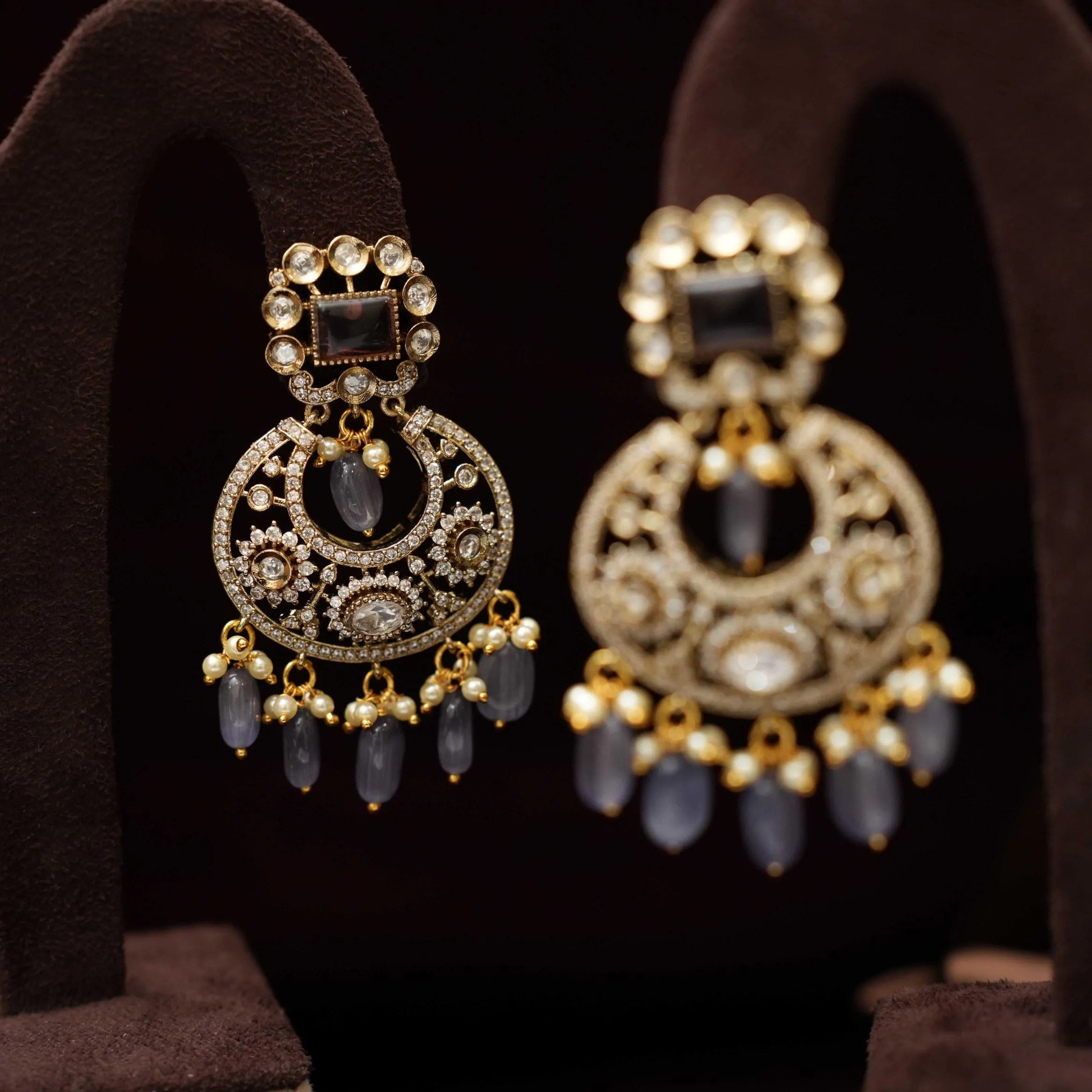 Tashi Vicotiran Chandbali Earrings