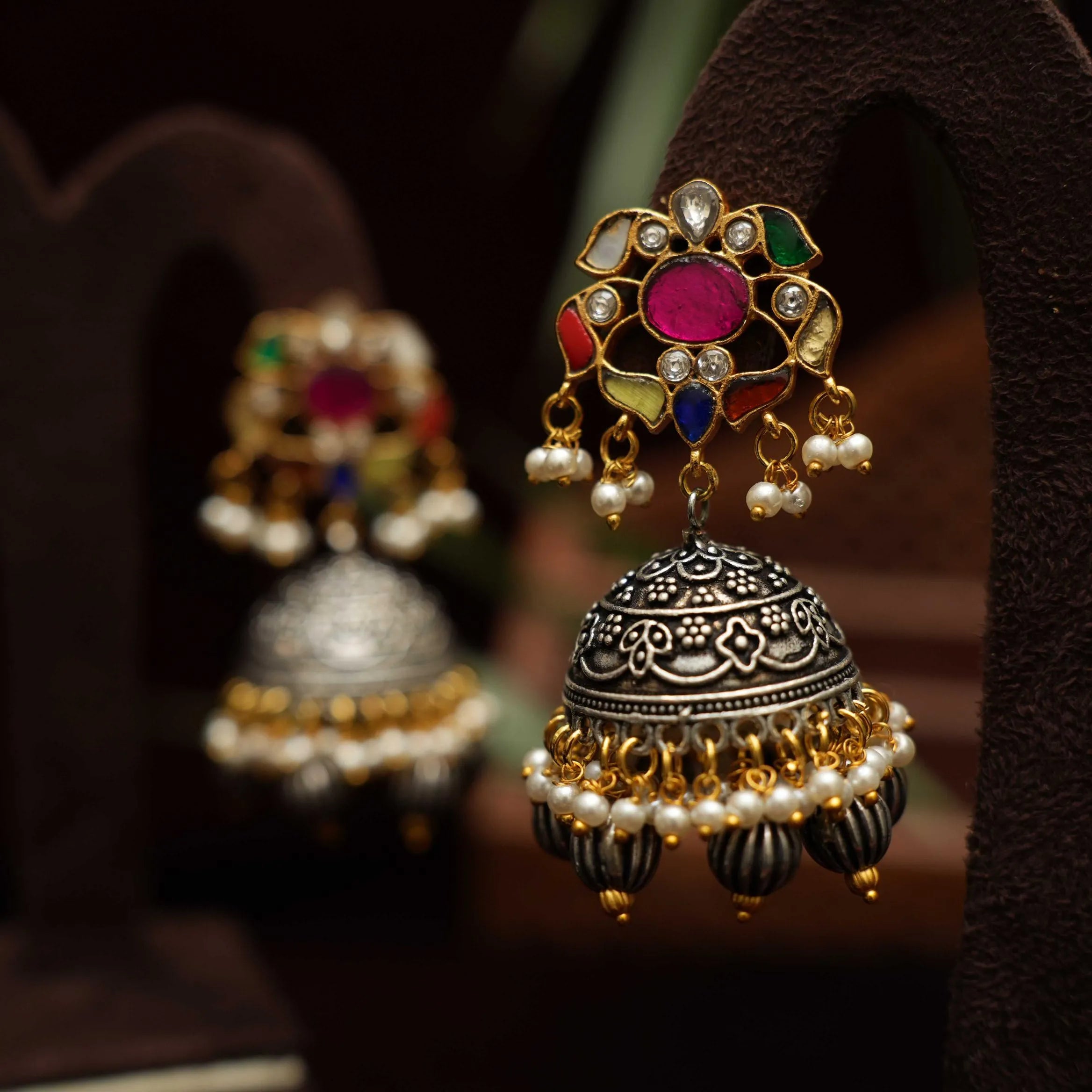 Thanika Antique Jhumka Earrings