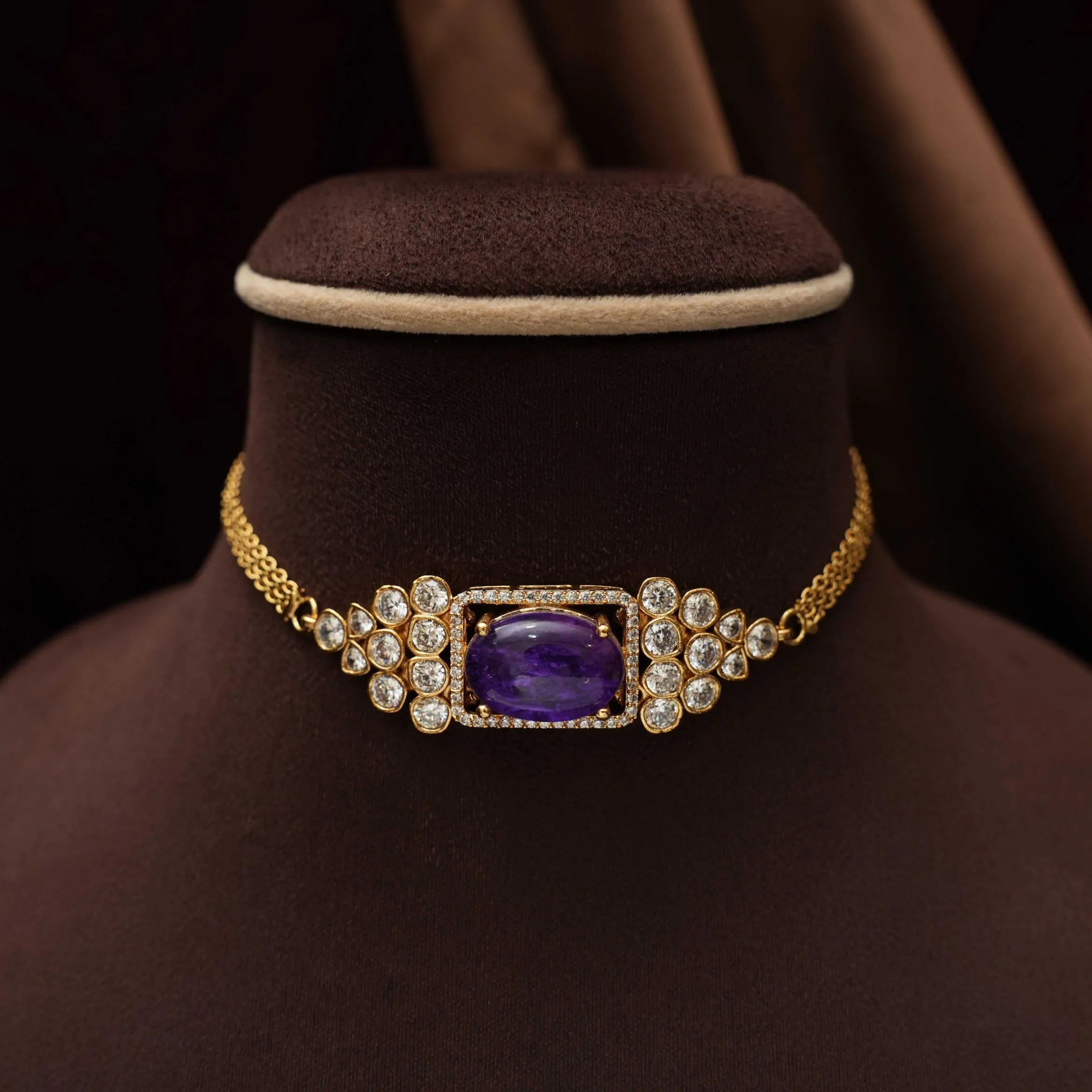 Tharaka Antique Choker - Lilac