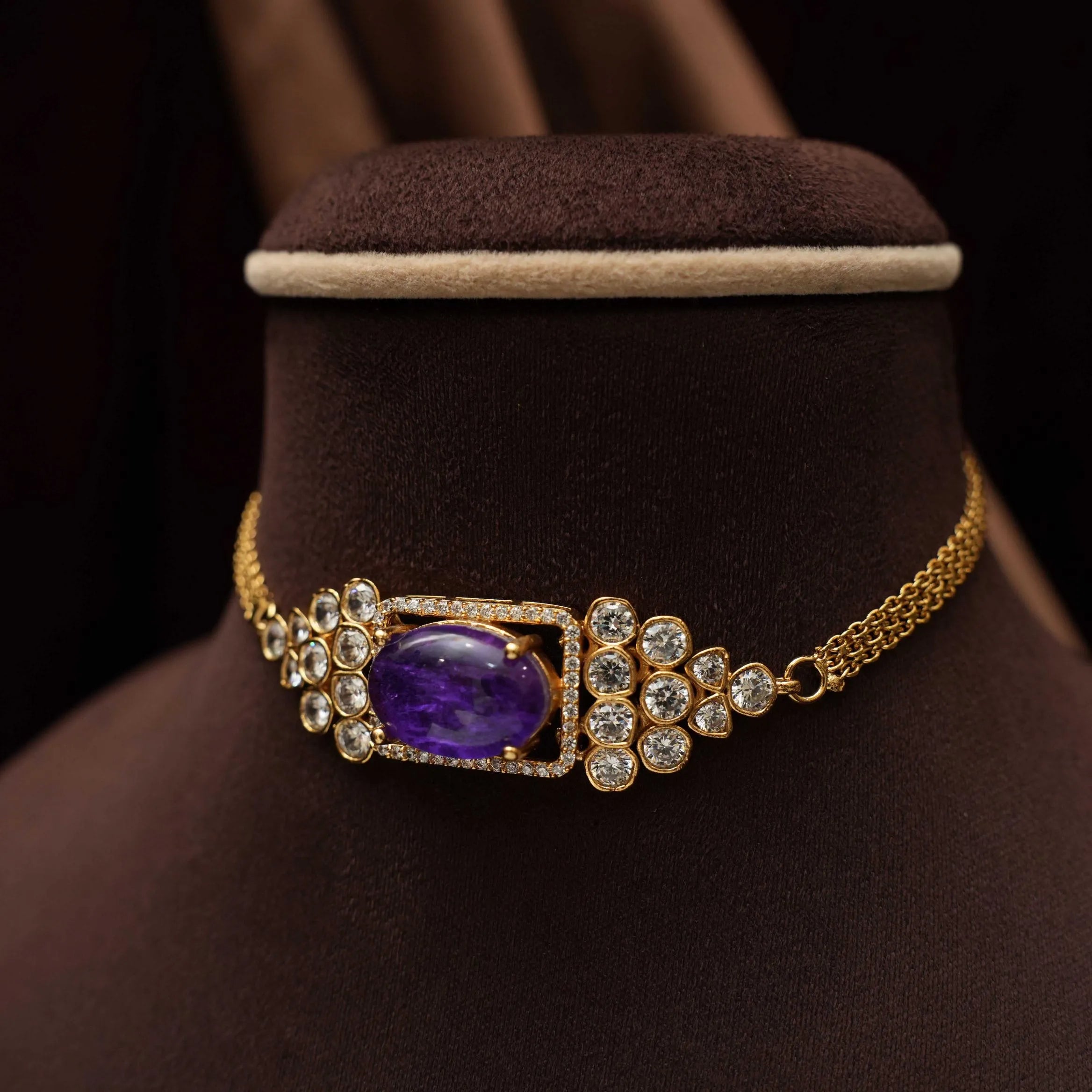 Tharaka Antique Choker - Lilac
