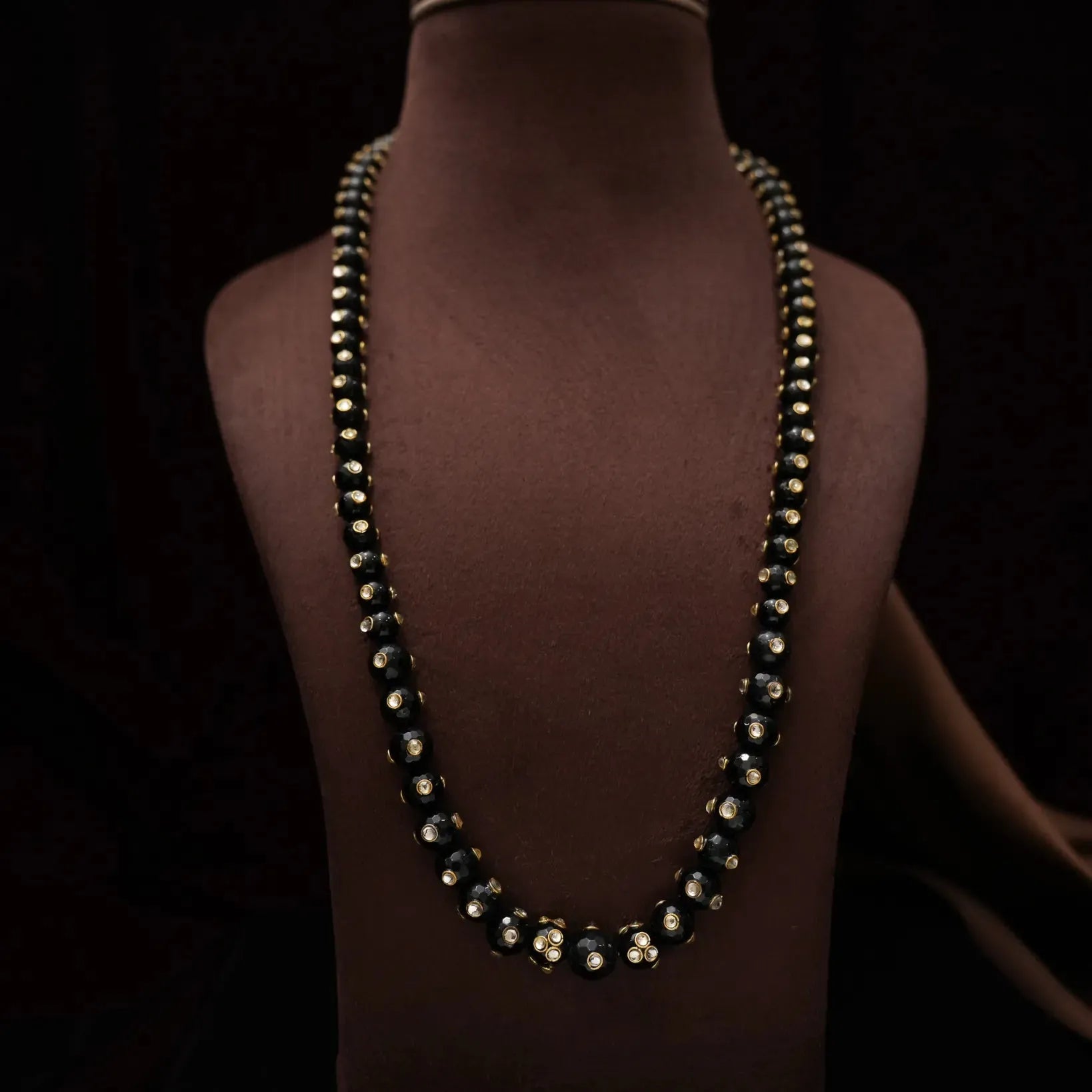 Tulsi Beaded Necklace - Black