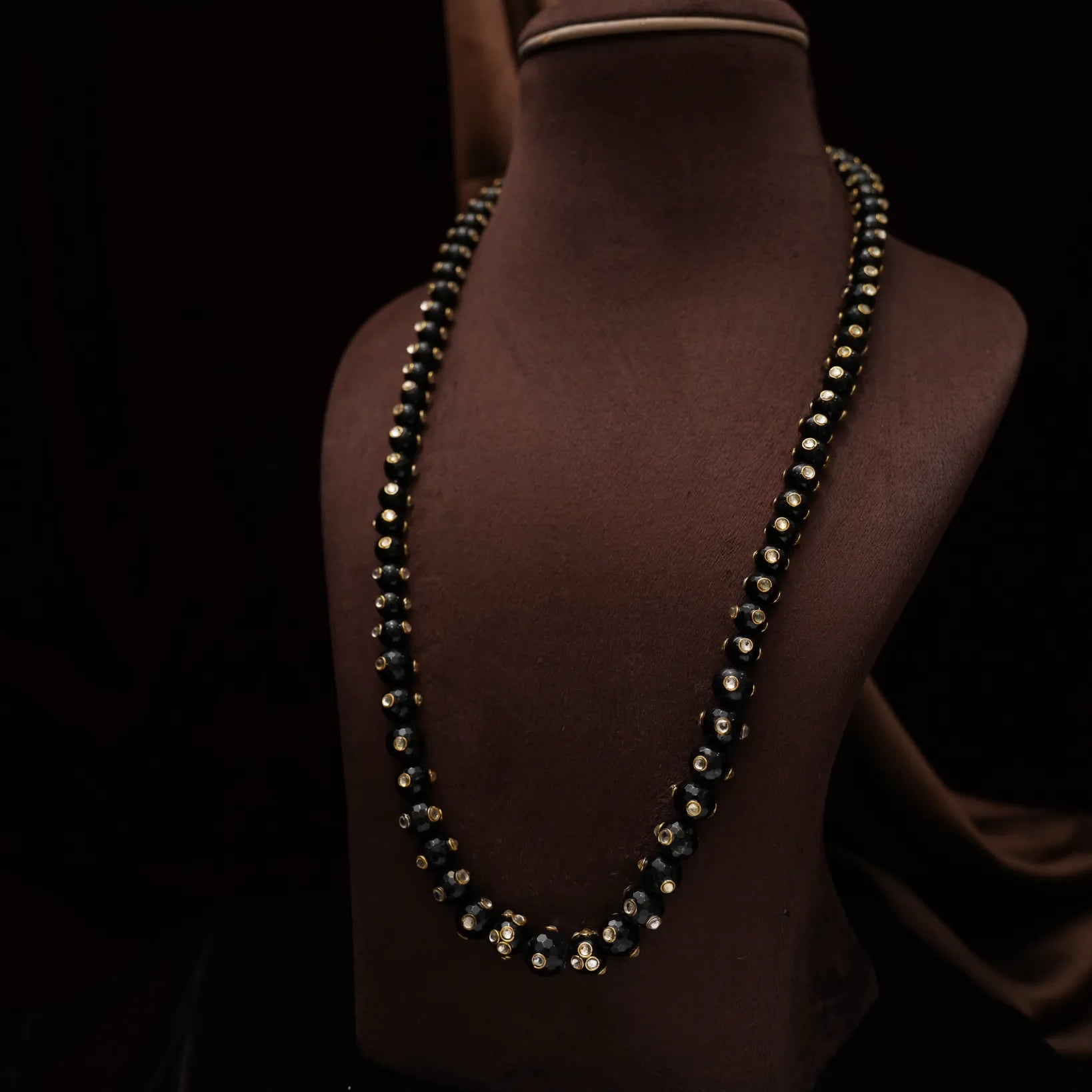 Tulsi Beaded Necklace - Black