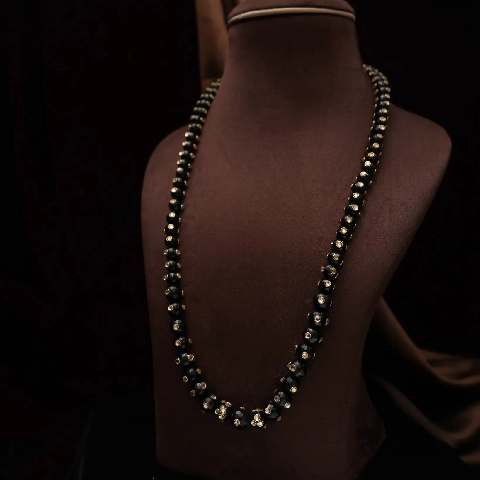 Tulsi Beaded Necklace - Black