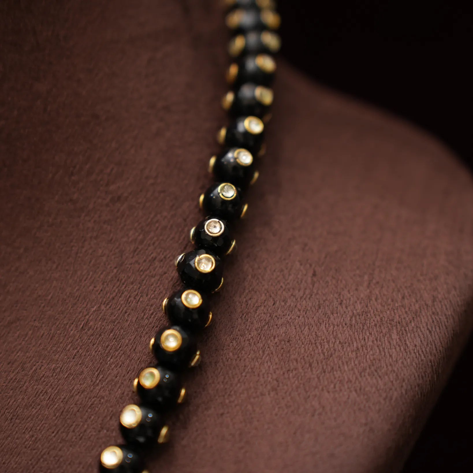 Tulsi Beaded Necklace - Black