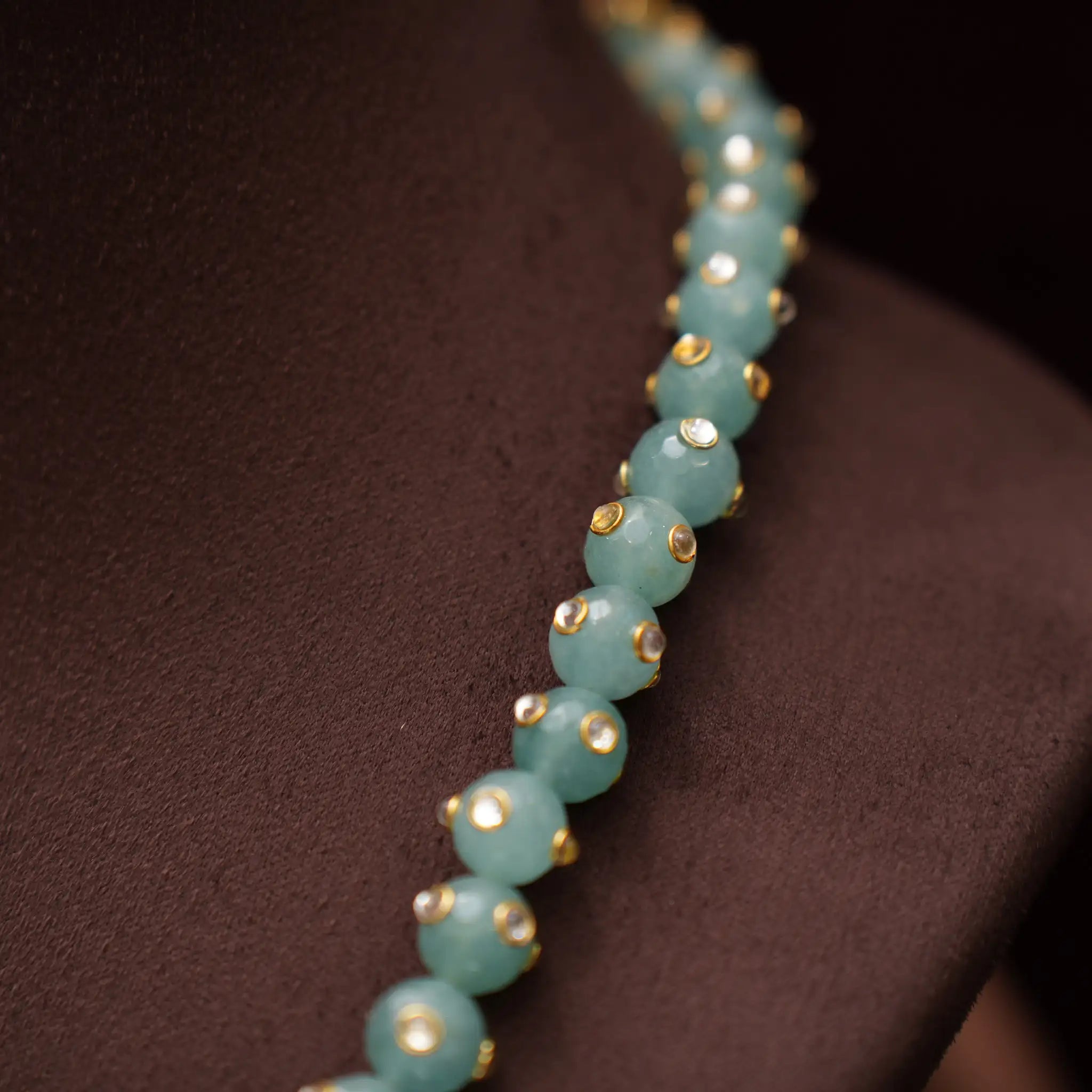 Tulsi Beaded Necklace - Pastel Blue