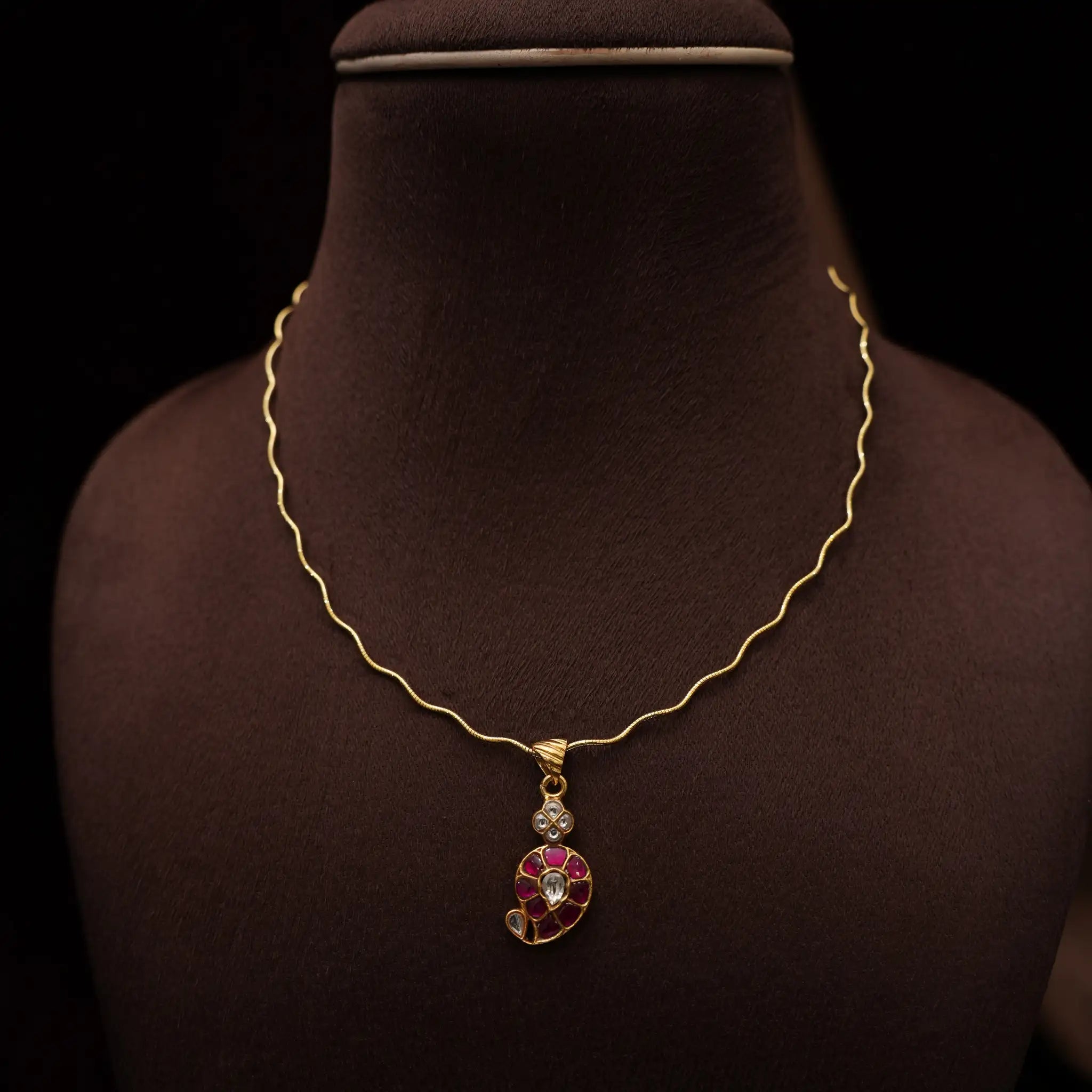 Tulsi Silver Hasli Necklace