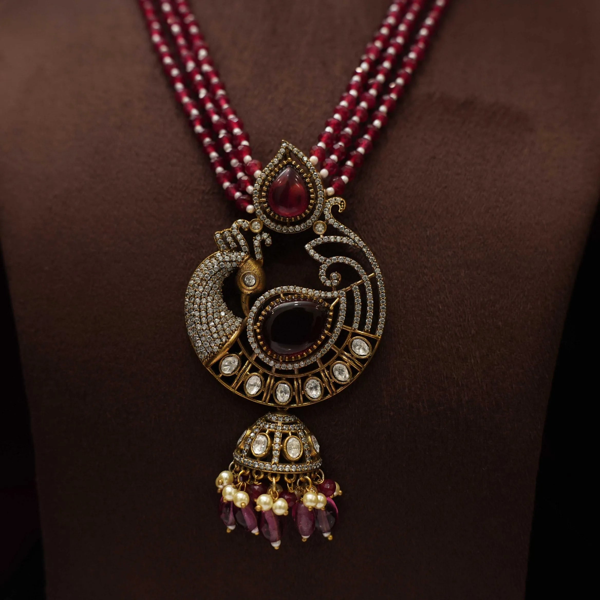 Tushar Beaded Victorian Necklace - Rimli Boutique