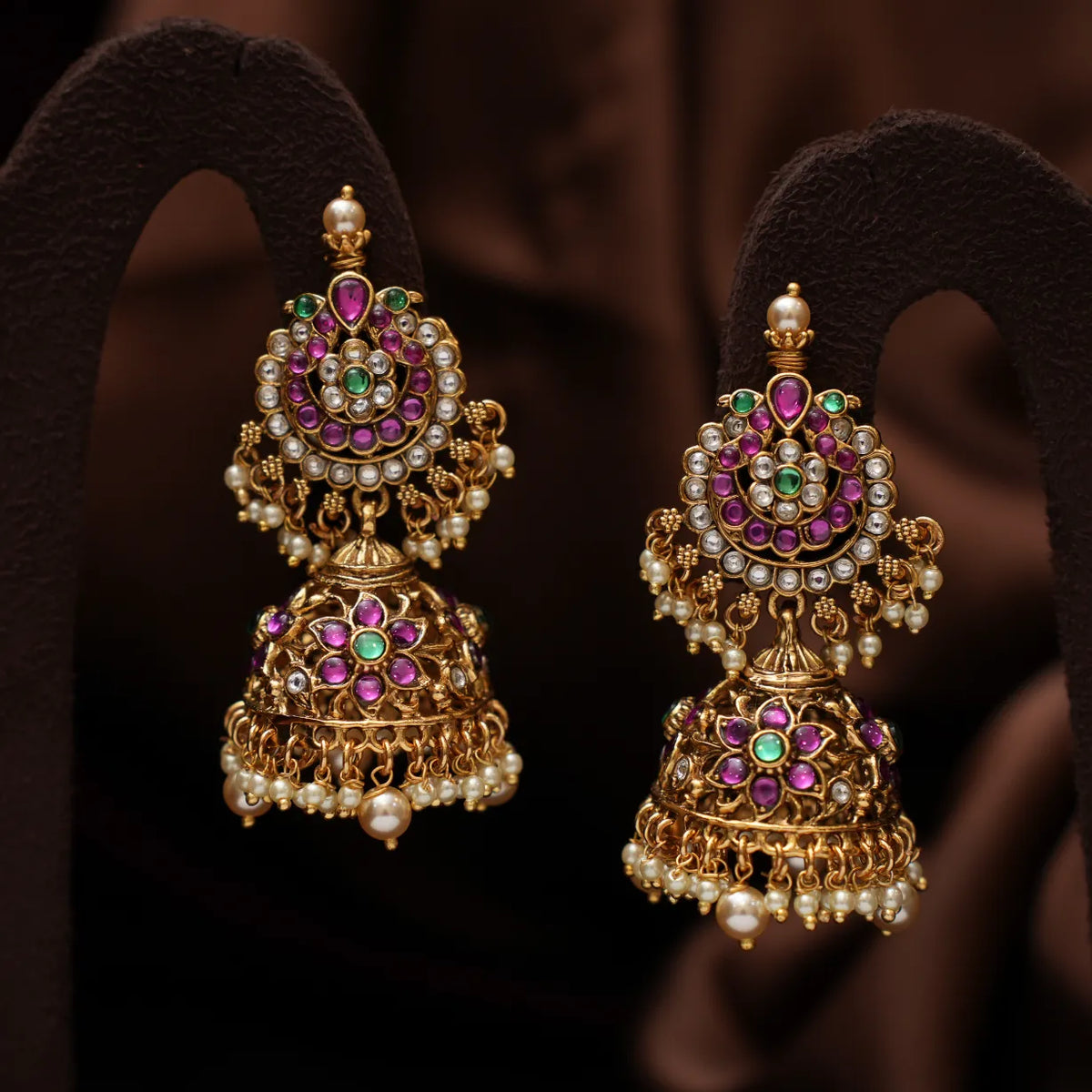 Tvesa Antique Jhumka Earrings
