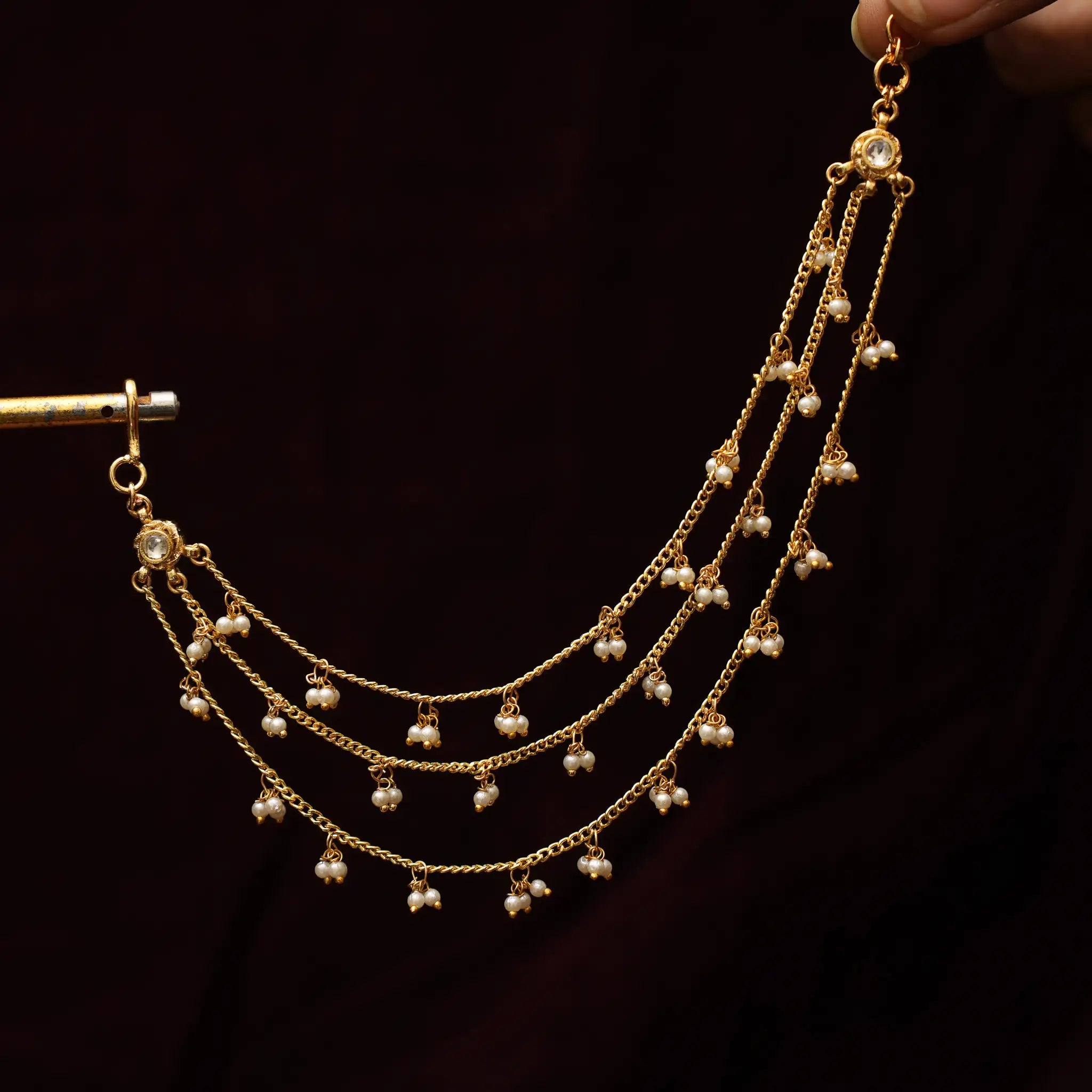 Tvisha Polki Ear Chain