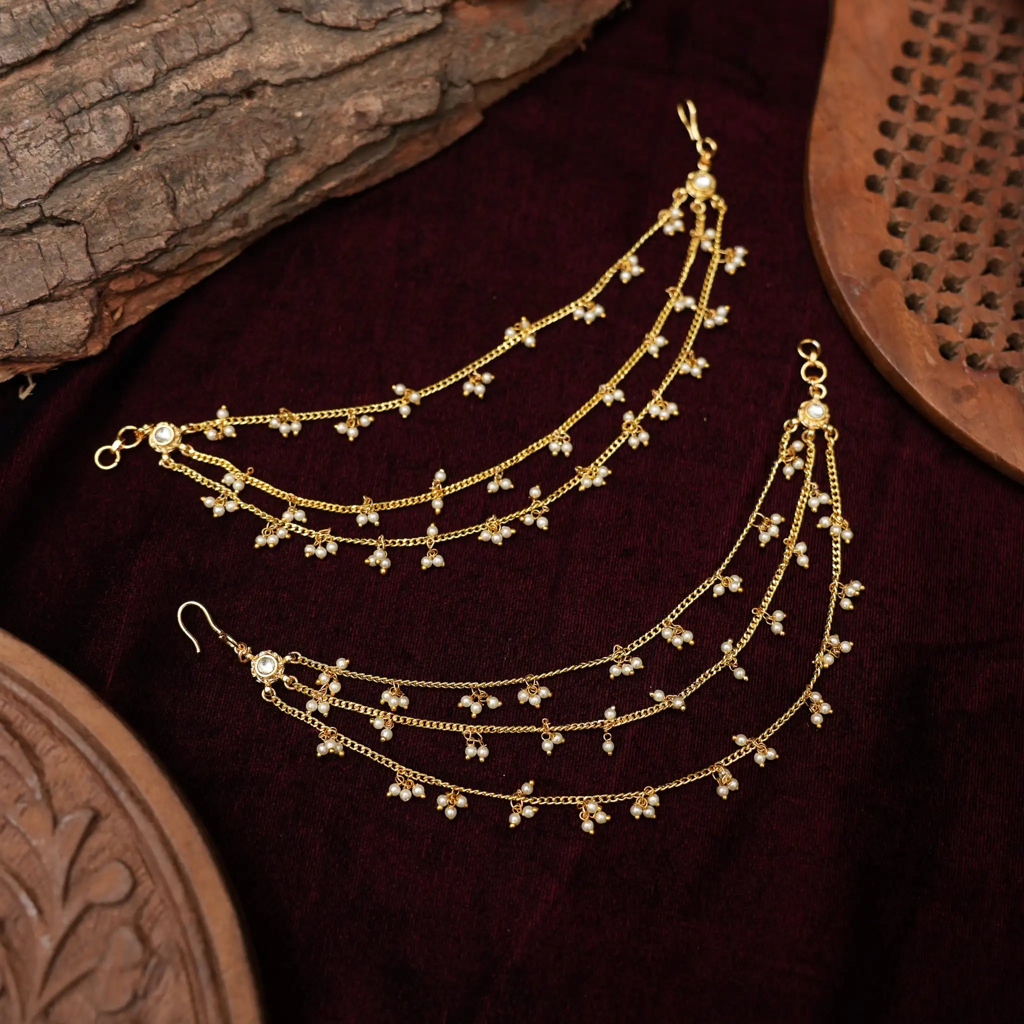 Tvisha Polki Ear Chain