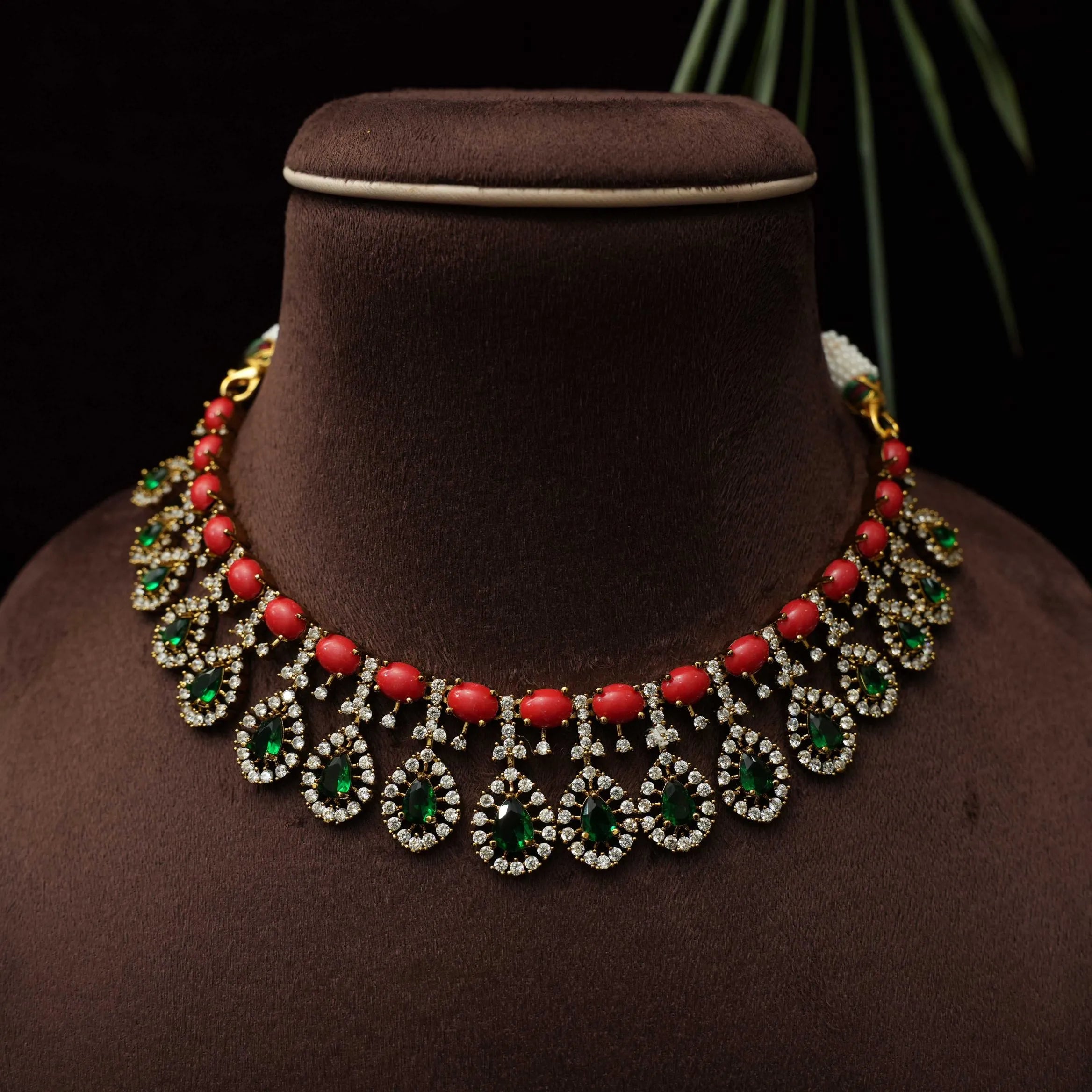 Udbhav Zircon Necklace - Green