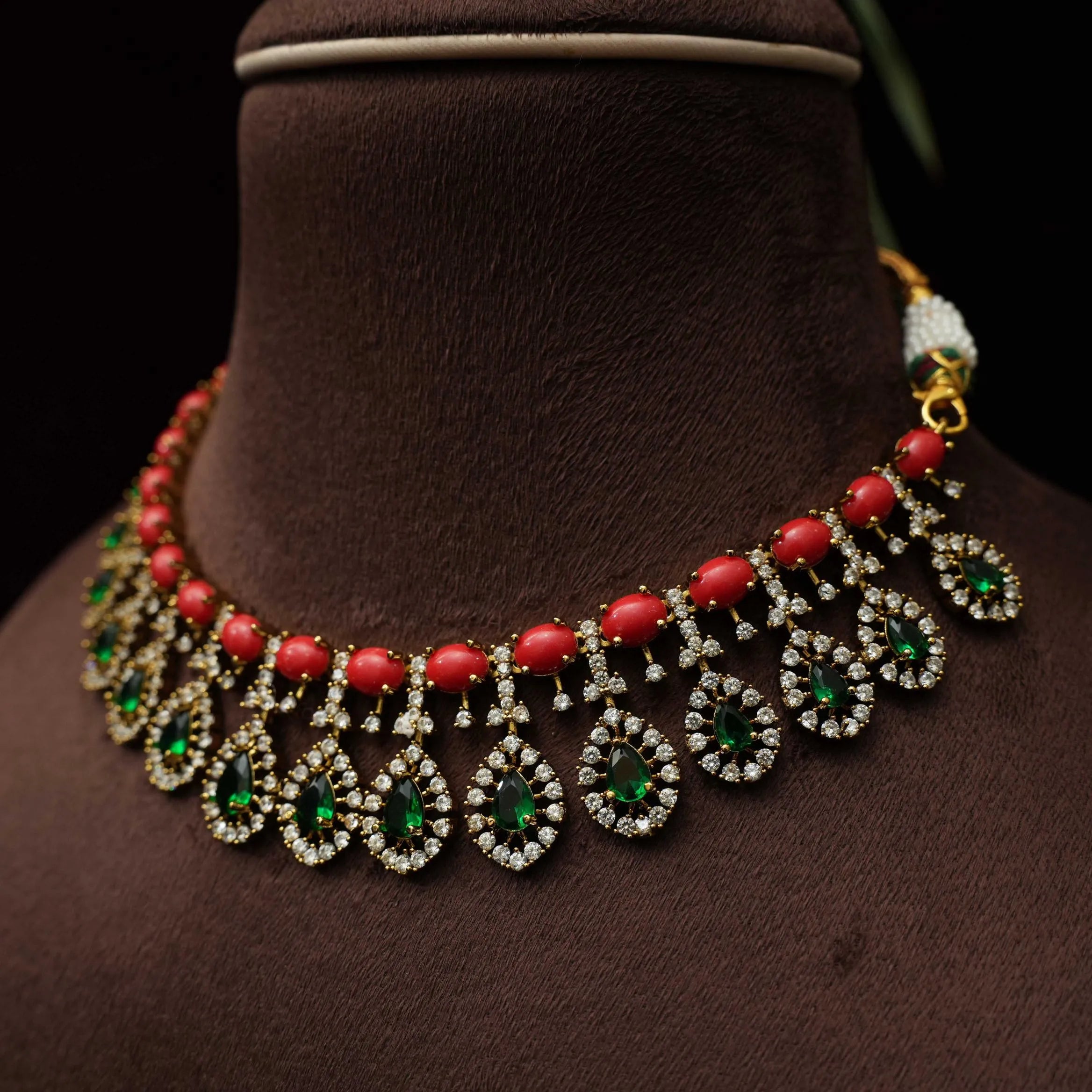 Udbhav Zircon Necklace - Green