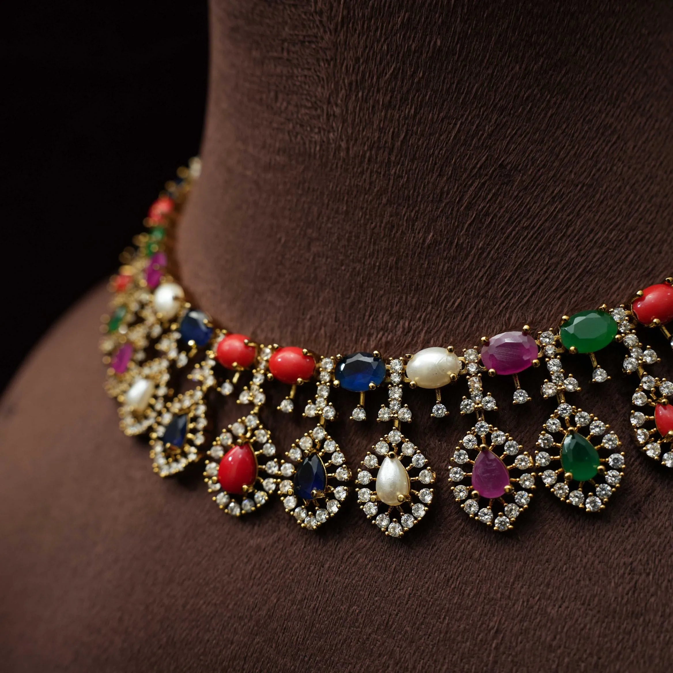 Udbhav Zircon Necklace - Multicolor