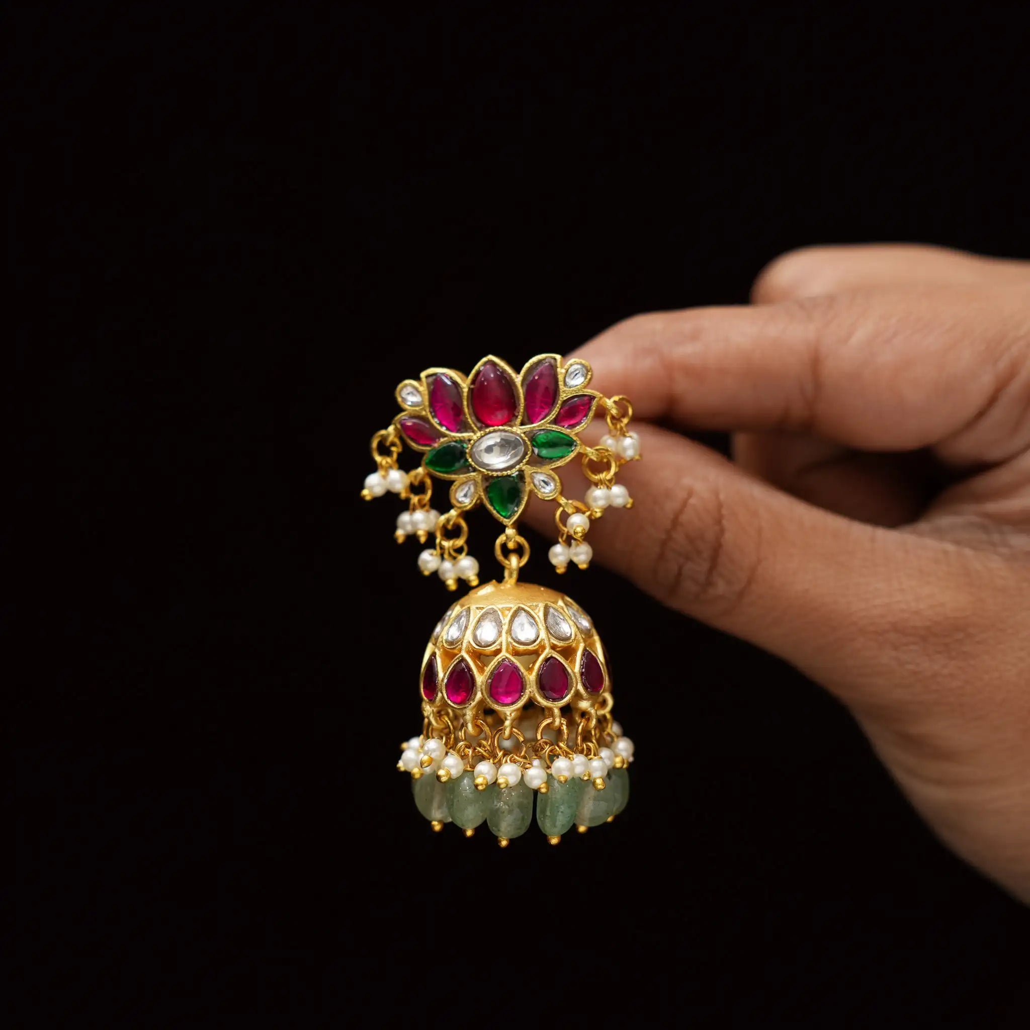 Udgita Polki Jhumka Earrings