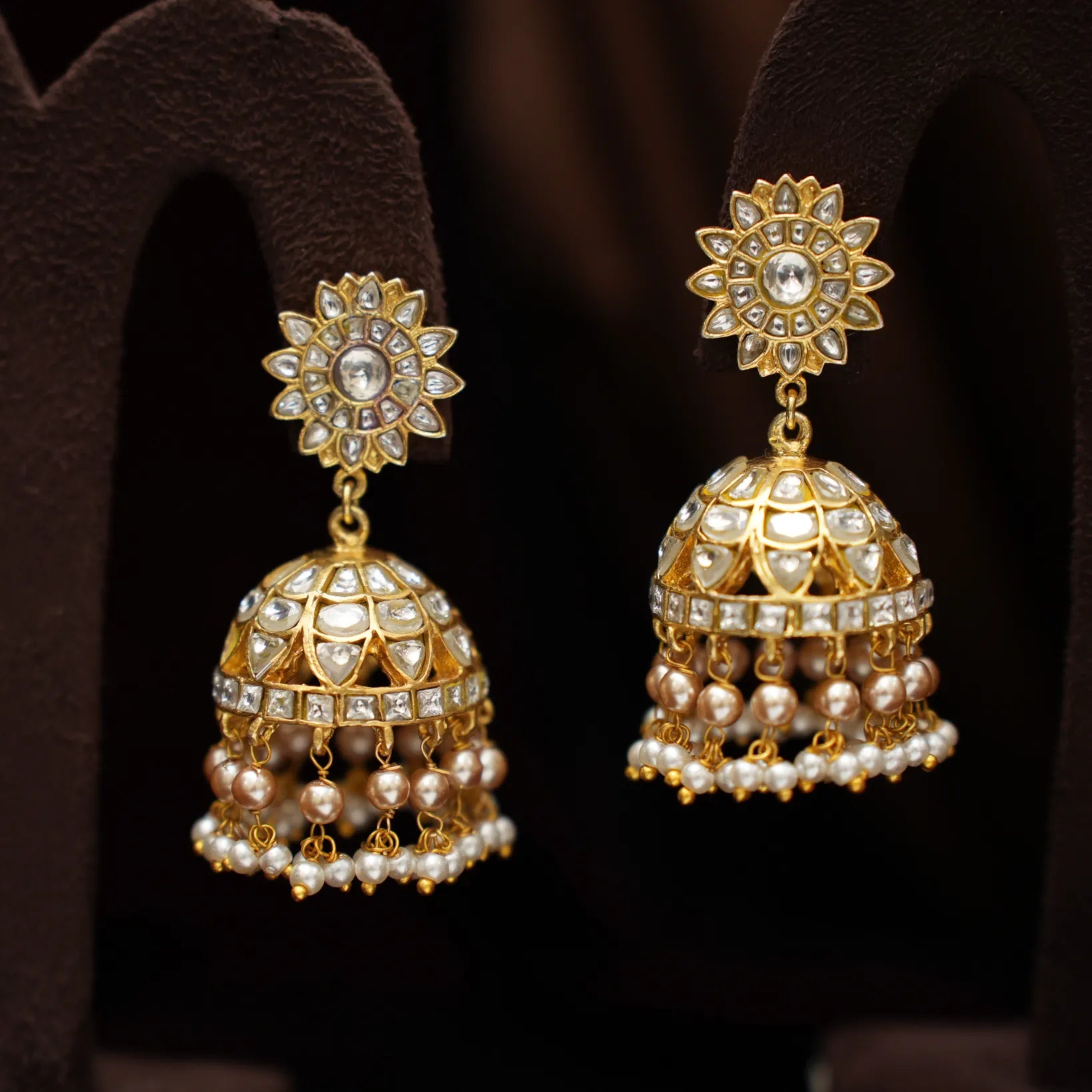 Udraka Polki Jhumka Earrings
