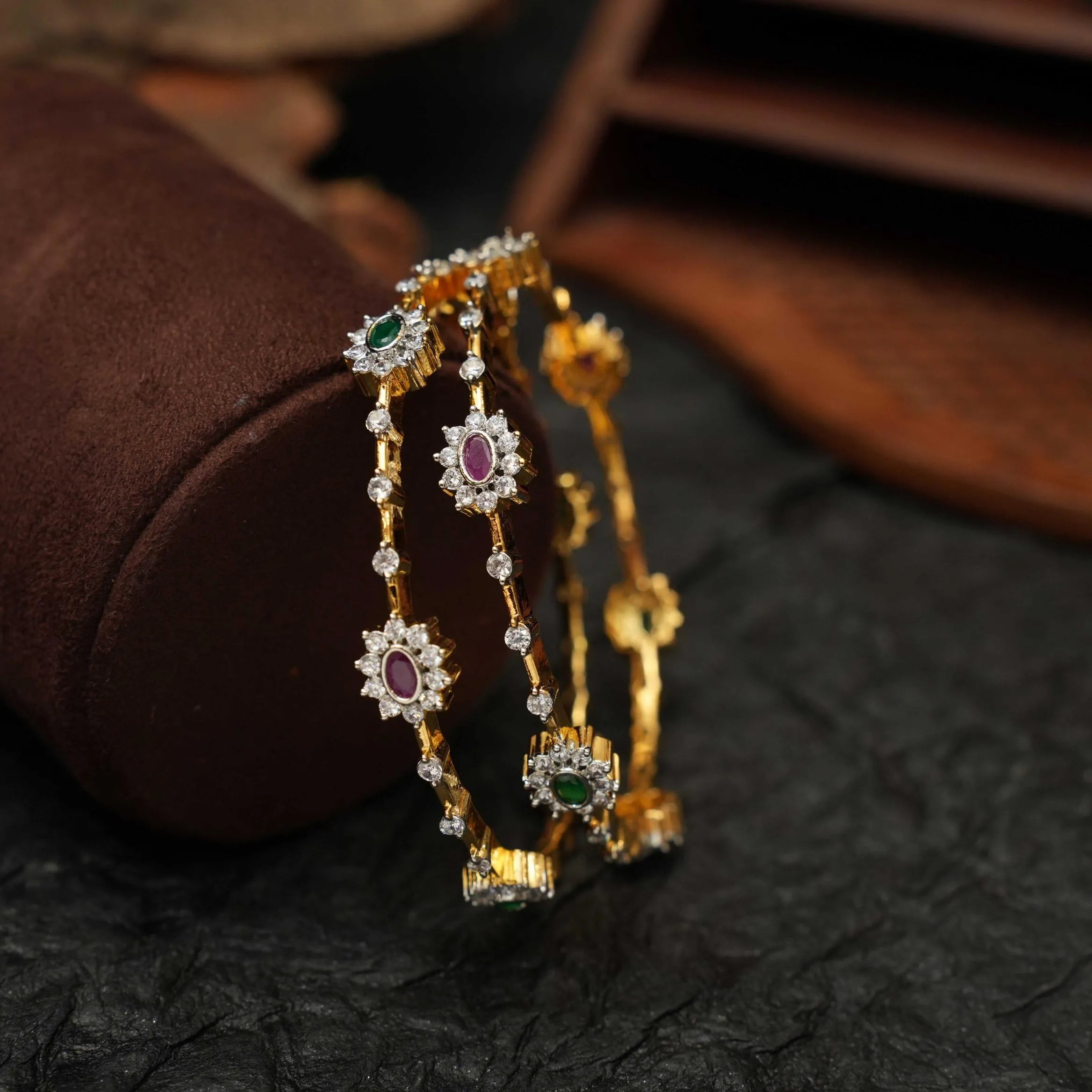 Ukta Antique Bangles - Multicolor