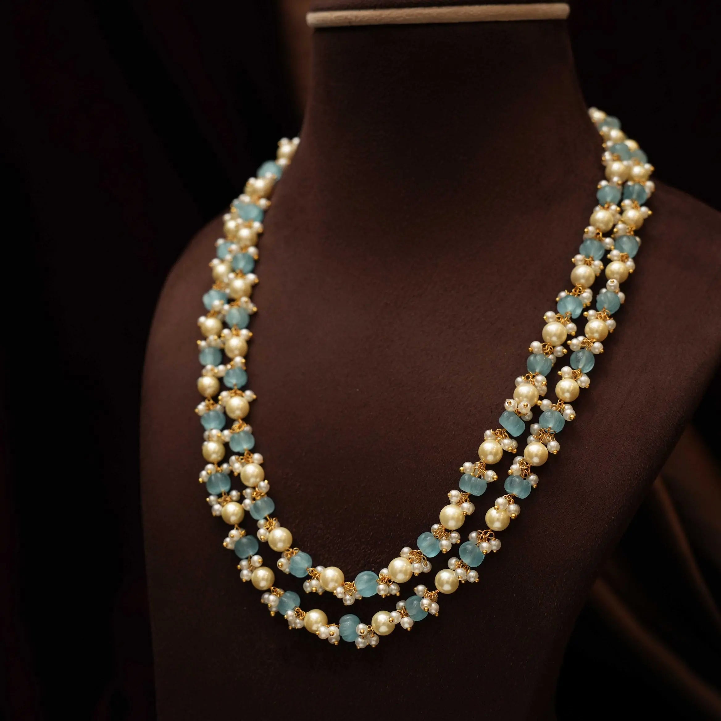 Ukti Beaded Necklace - Pastel Blue
